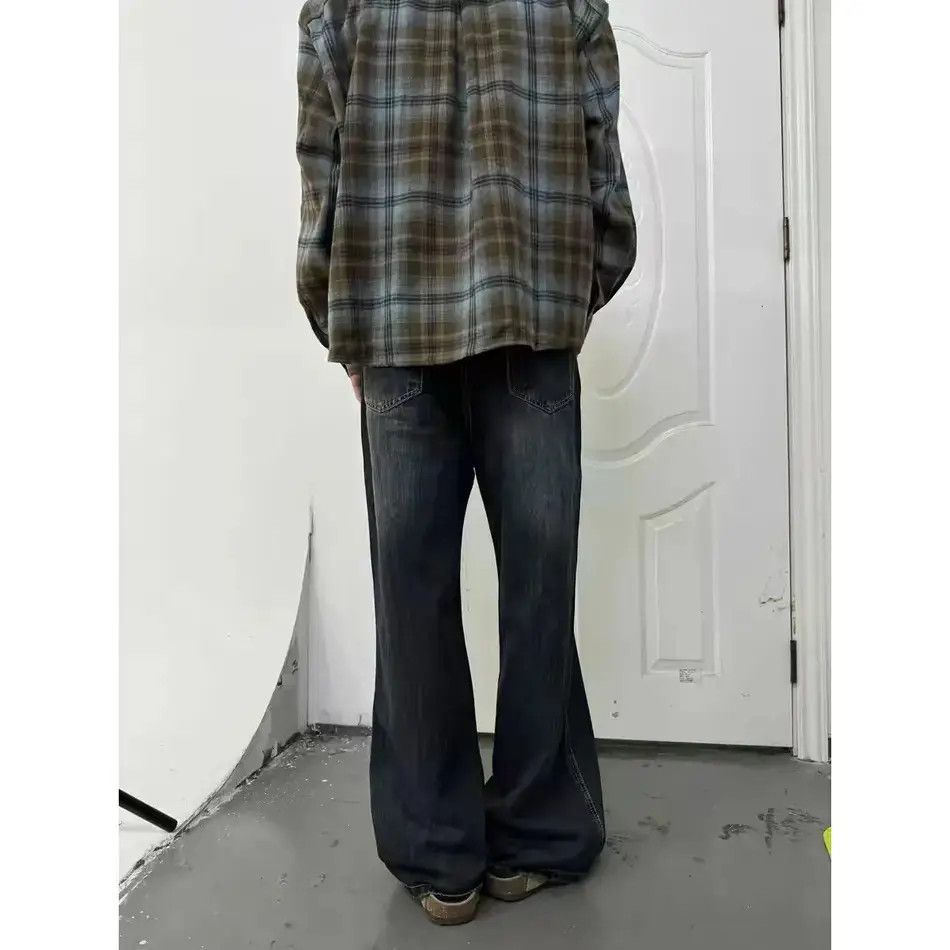 Japanese Brand Retro loose straight leg wide leg jeans Size US 32 / EU 48 - 2 Thumbnail