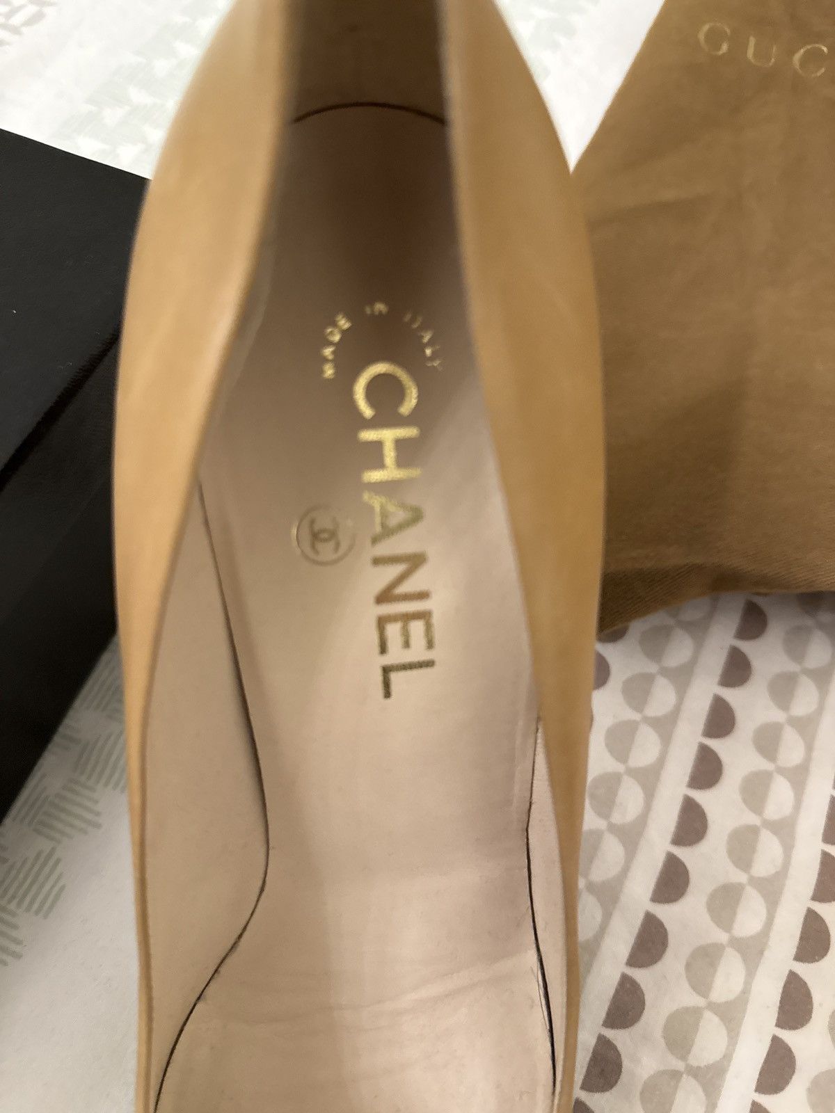 Chanel Channel heels in caramel color way Size US 11 / IT 41 - 9 Thumbnail