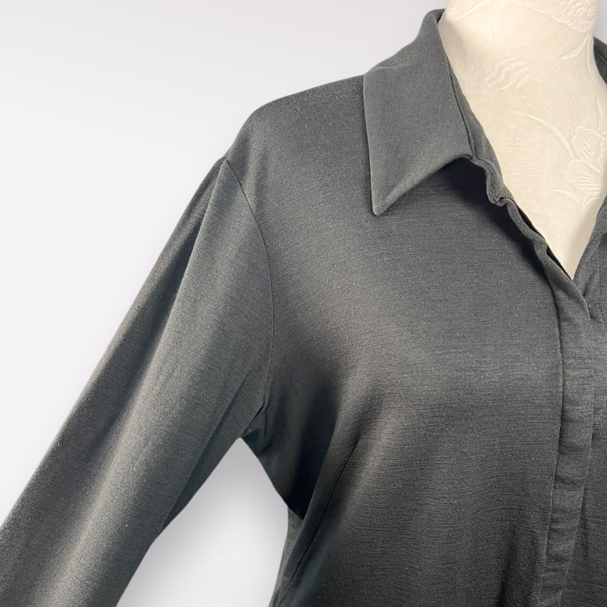 Emanuel Ungaro VTG Emanuel Ungaro Wool Blend Button-Up Blouse Large Size L / US 10 / IT 46 - 6 Thumbnail