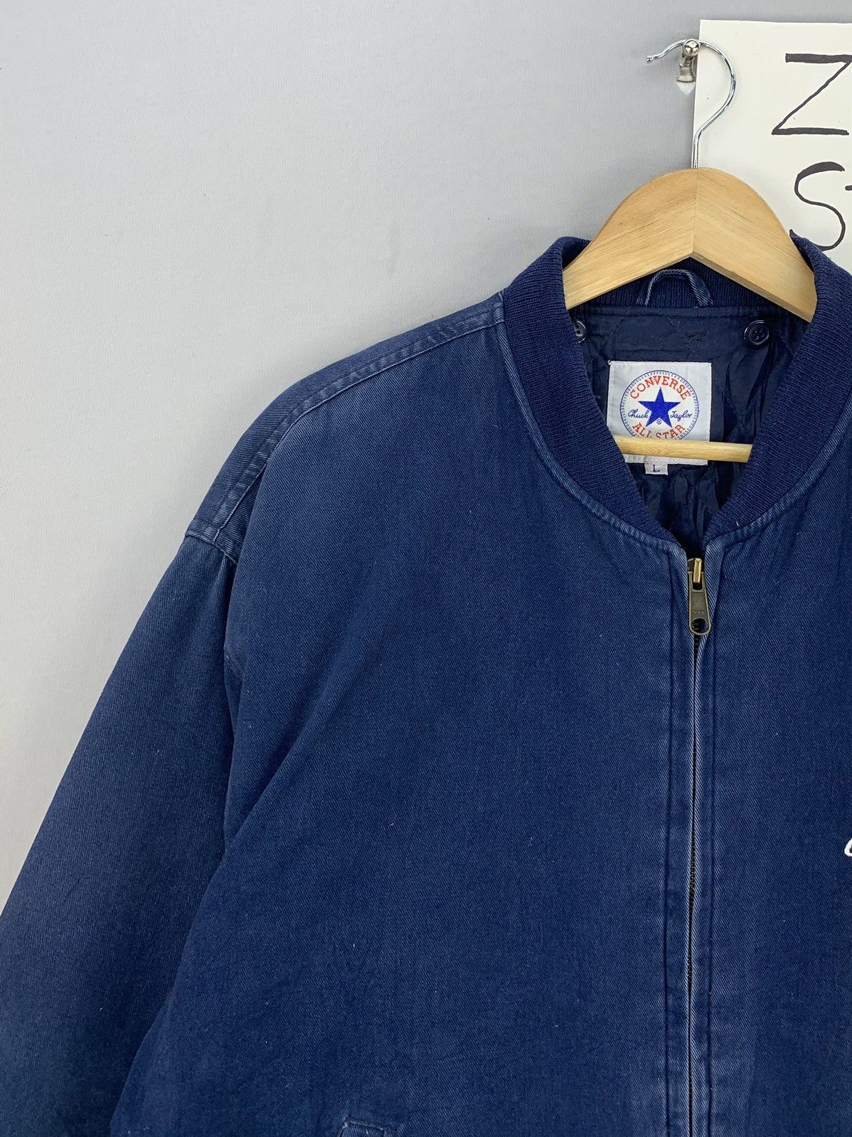 Converse Vintage 90s Era Converse All Star Embroidered Bomber Jacket Size US L / EU 52-54 / 3 - 5 Thumbnail