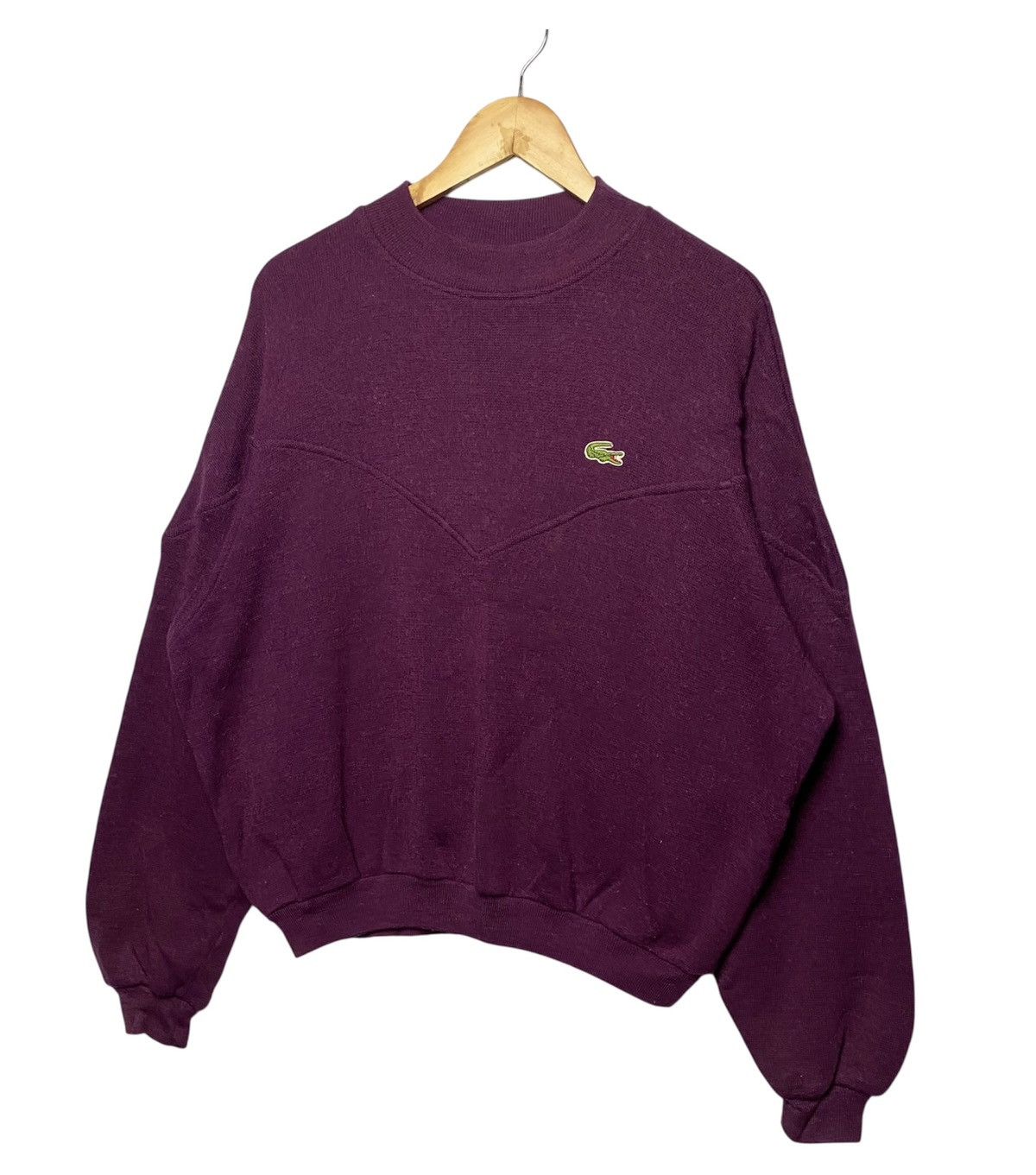 Lacoste Vintage Lacoste wool Small Logo Sweatshirt Size US XL / EU 56 / 4 - 2 Thumbnail