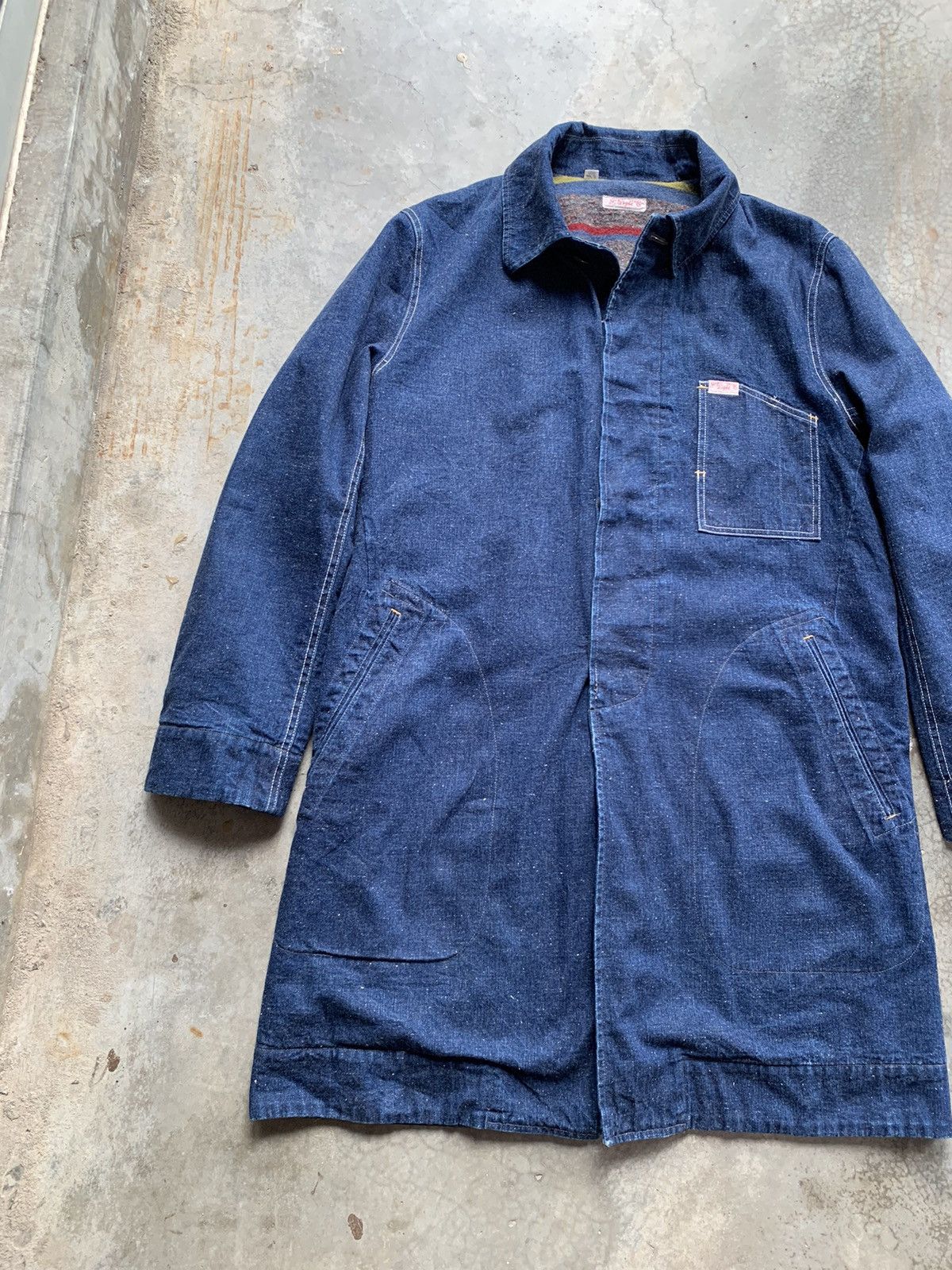 Sugar Cane Vintage Sugar Cane Denim Worker Long Jacket Size US M / EU 48-50 / 2 - 4 Thumbnail