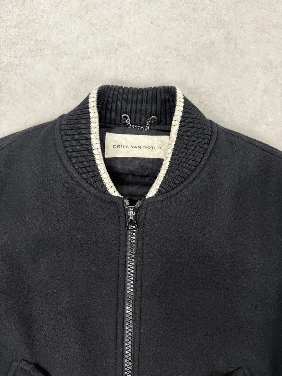 Dries Van Noten Dries Van Noten Black Wool Backzip Bomber Jacket Size US M / EU 48-50 / 2 - 11 Thumbnail