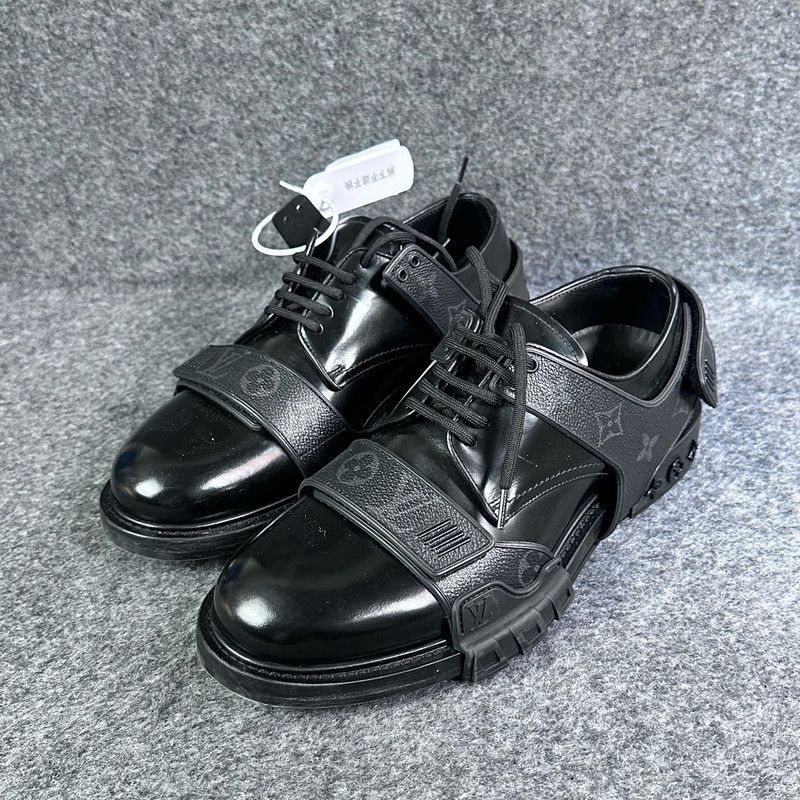 Louis Vuitton Louis Vuitton Derby Harness Casual Shoes in Black 0089 Size US 8 / EU 41 - 1 Thumbnail