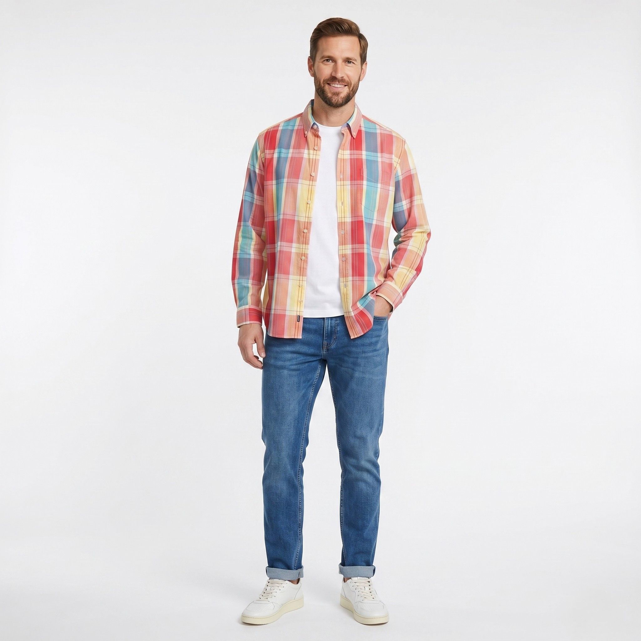 Nautica Nautica Men L Casual Shirt Classic Fit Multicolor 10709 Size US L / EU 52-54 / 3 - 1 Thumbnail
