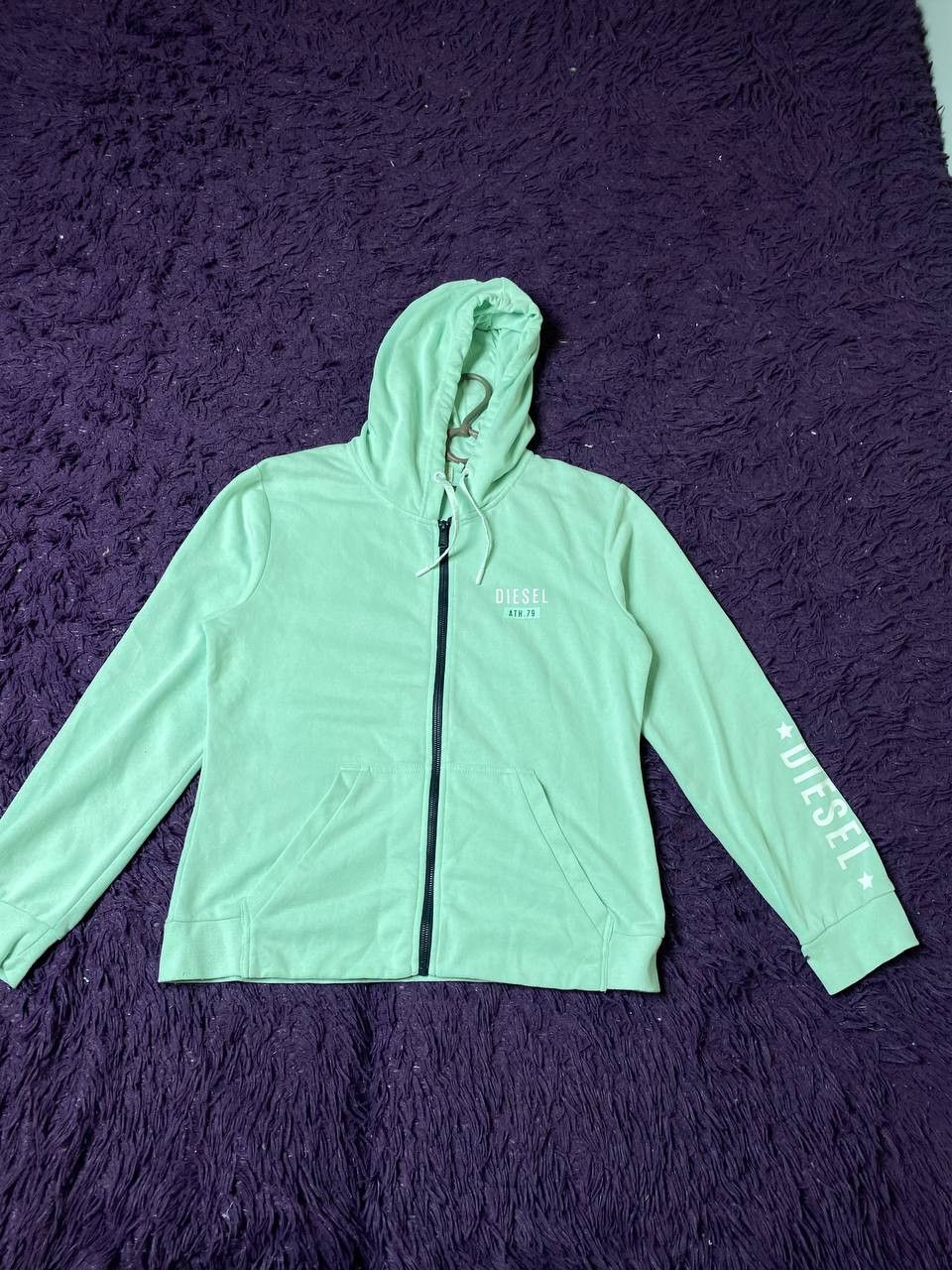 Diesel × Vintage Women Diesel Zip Hoodie Big Logo Y2K Size L / US 10 / IT 46 - 13 Thumbnail