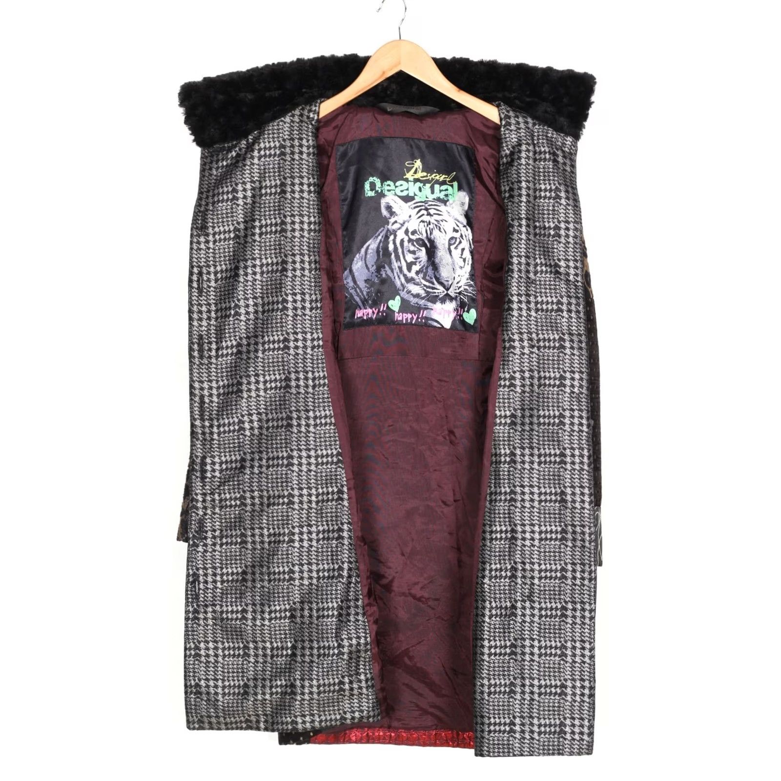 Desigual DESIGUAL Coat Jacket Women 38 Multicoloured Logo 06E2924 MJ6489 Coat Size XS / US 0-2 / IT 36-38 - 3 Thumbnail