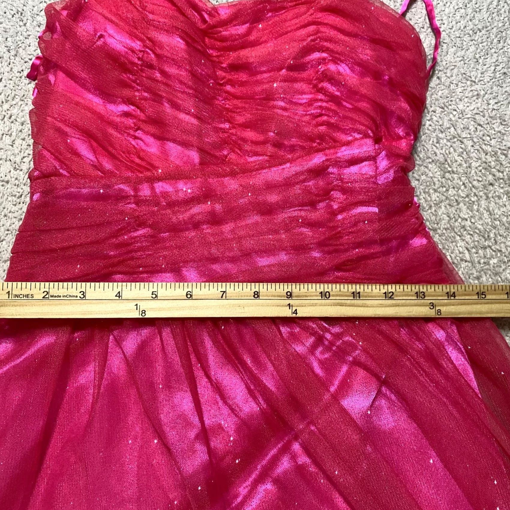Vintage MXI Dress Ball Gown Vintage Pink 13 Womens Sleeveless Halter A-Line, Sparkly Barbie Maxi Fashion Prom Party/Cocktail Formal Size XL / US 12-14 / IT 48-50 - 4 Thumbnail