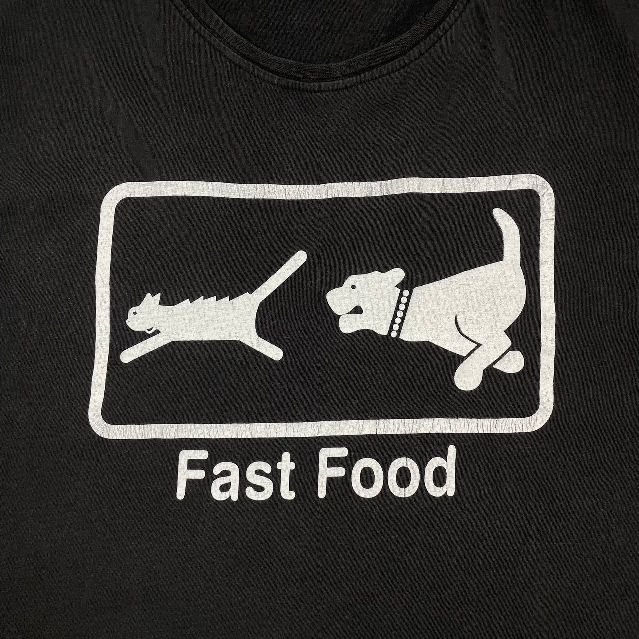 Other Vintage 2000s Chimpanzee Fast Food Humor T Shirt Faded Black Size US L / EU 52-54 / 3 - 2 Thumbnail