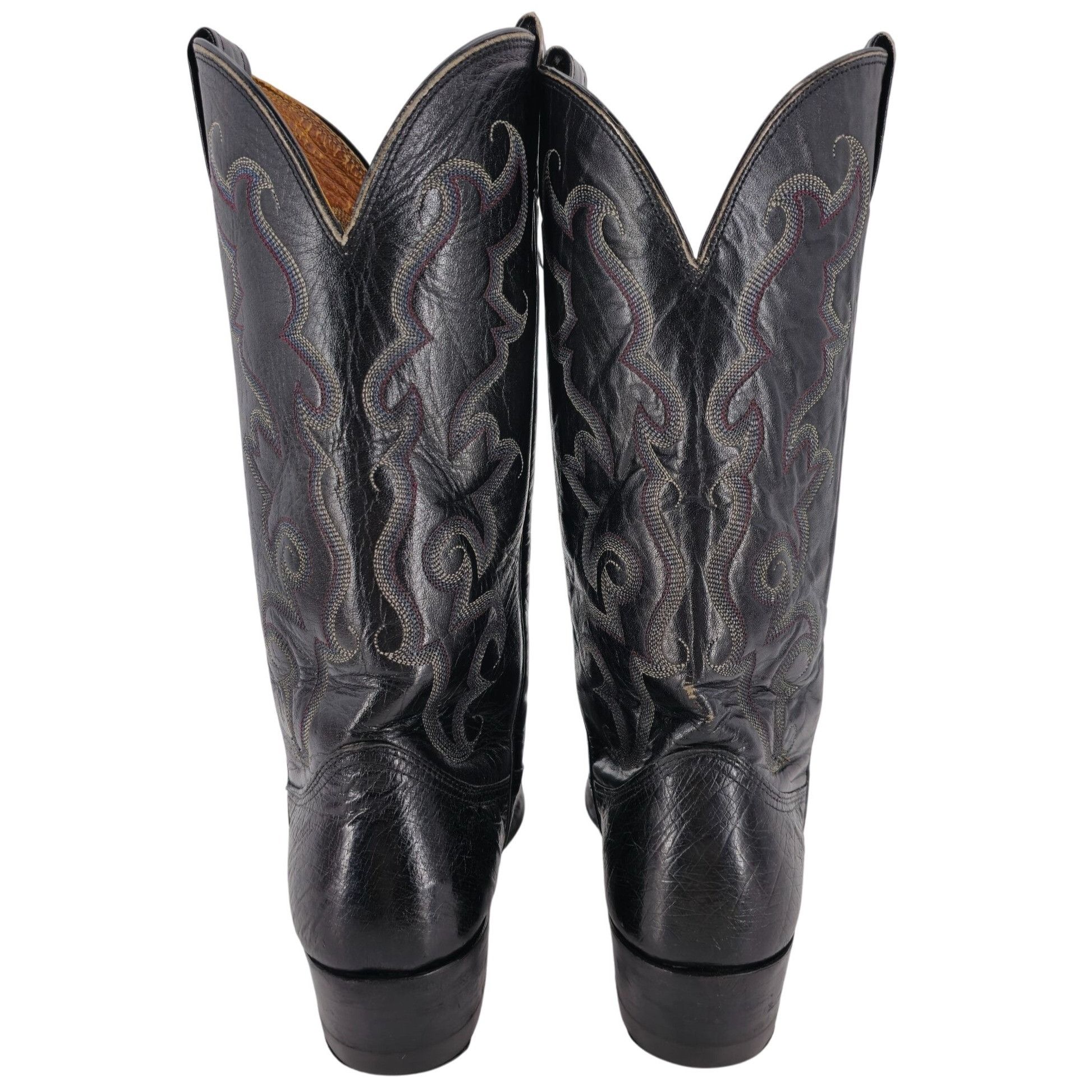 Nocona Boots Vintage Nocona Exotic Black Ostrich Leather Cowboy Boots 8.5 Size US 8.5 / EU 41-42 - 6 Thumbnail