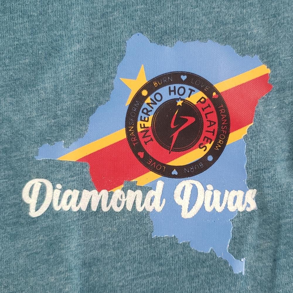 Designer Blue DR Congo Diamond Divas Muscle Tank Size S / US 4 / IT 40 - 3 Thumbnail