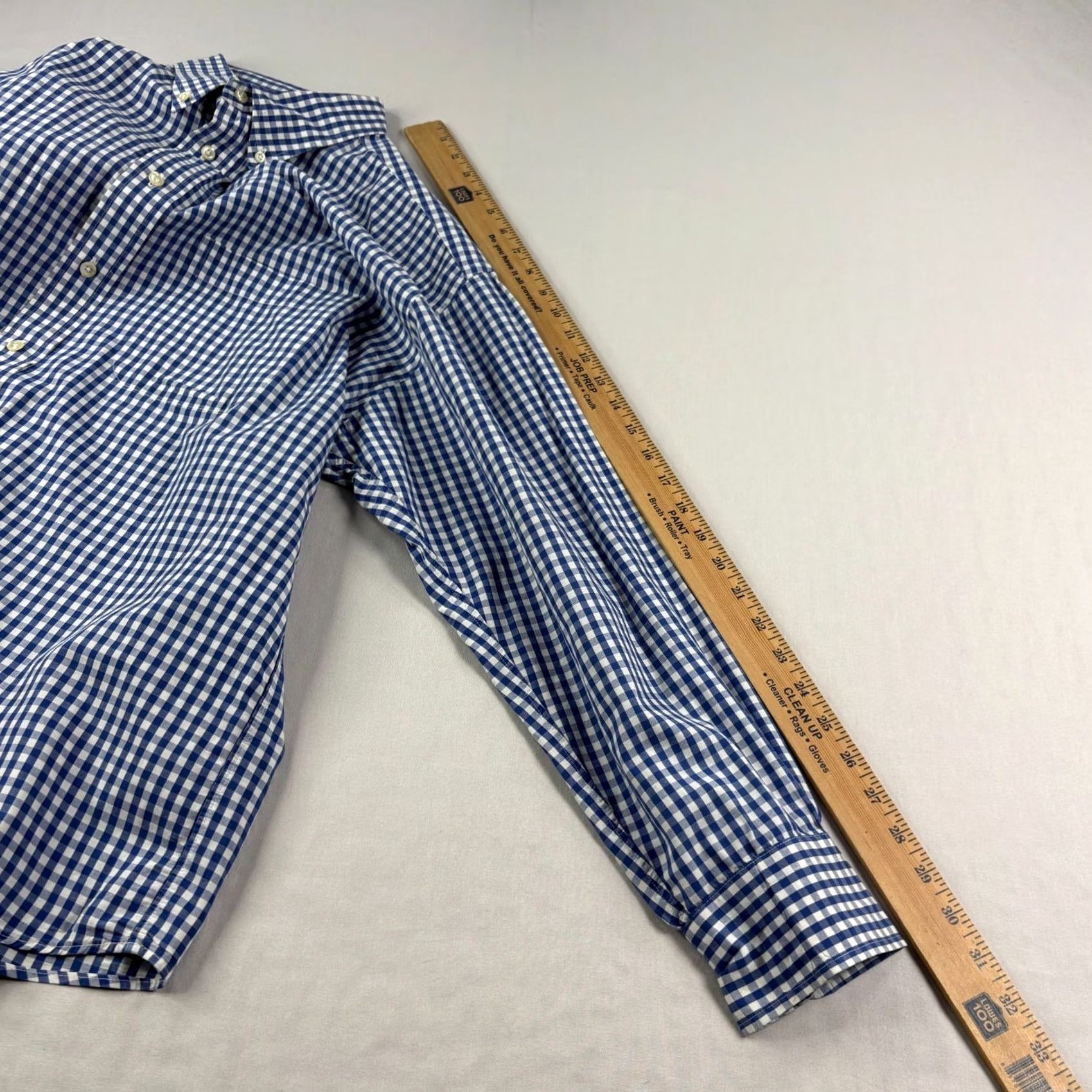 Vintage Gitman Bros Shirt Mens XL Blue Plaid Button-Up Long Sleeve Casual Formal Vintage Size 46R - 6 Thumbnail