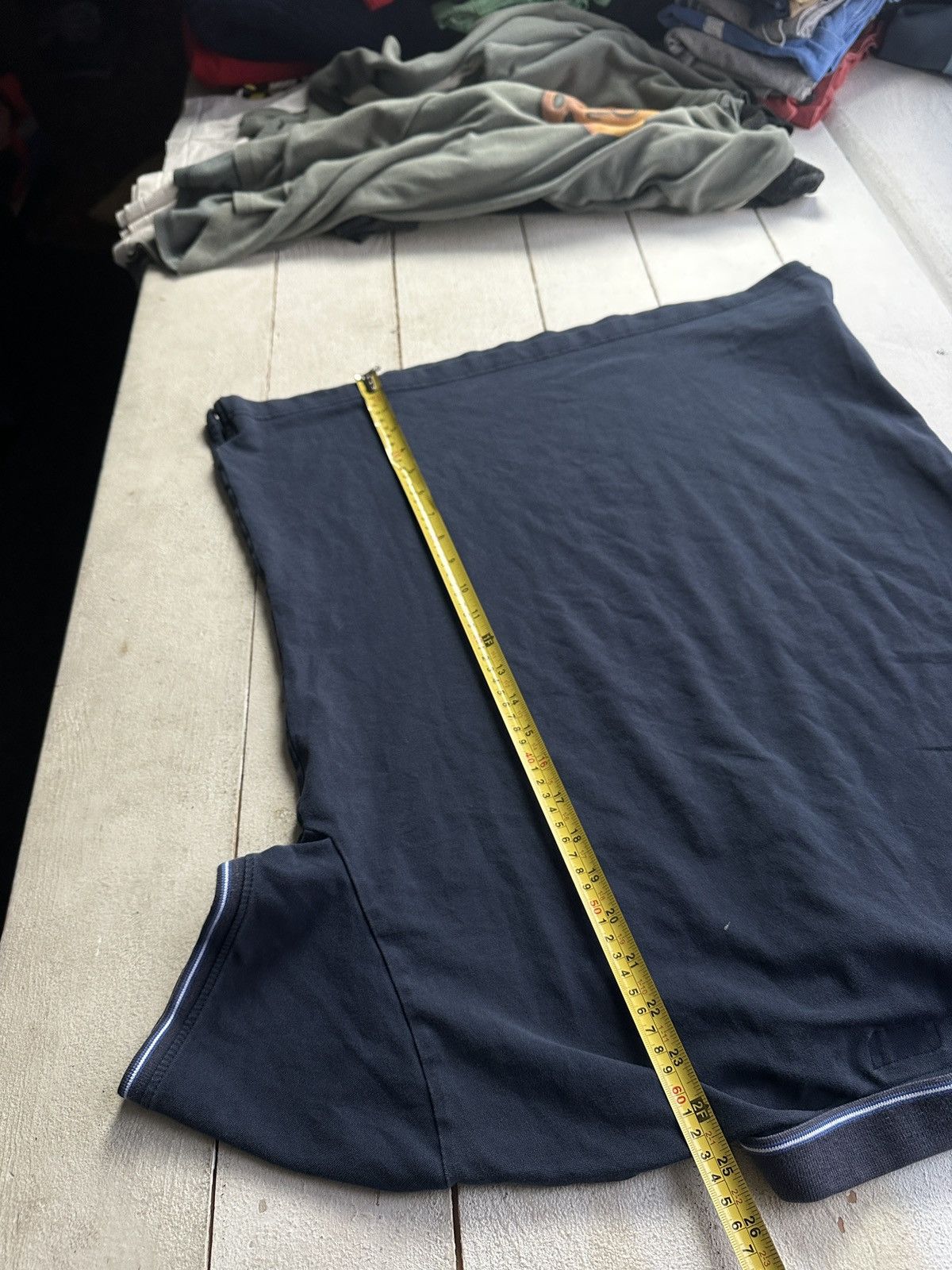 Armani 🚨Y2K ARMANI JEANS BLUE POLO GIORGIO T-shirt Avant Garde Size US XL / EU 56 / 4 - 13 Thumbnail