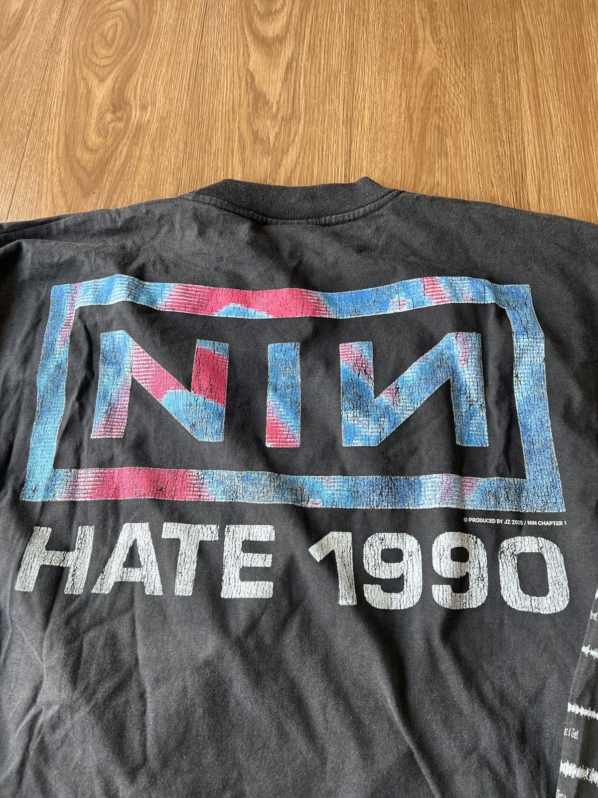 Band Tees Nine Inch Nails pretty hate machine faded black tshirt rare Size US XL / EU 56 / 4 - 3 Thumbnail