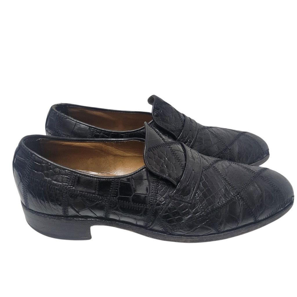 Nettleton Nettleton Black Crocodile Loafer Shoes Style #74332 Size 9.5 Size US 9.5 / EU 42-43 - 5 Thumbnail