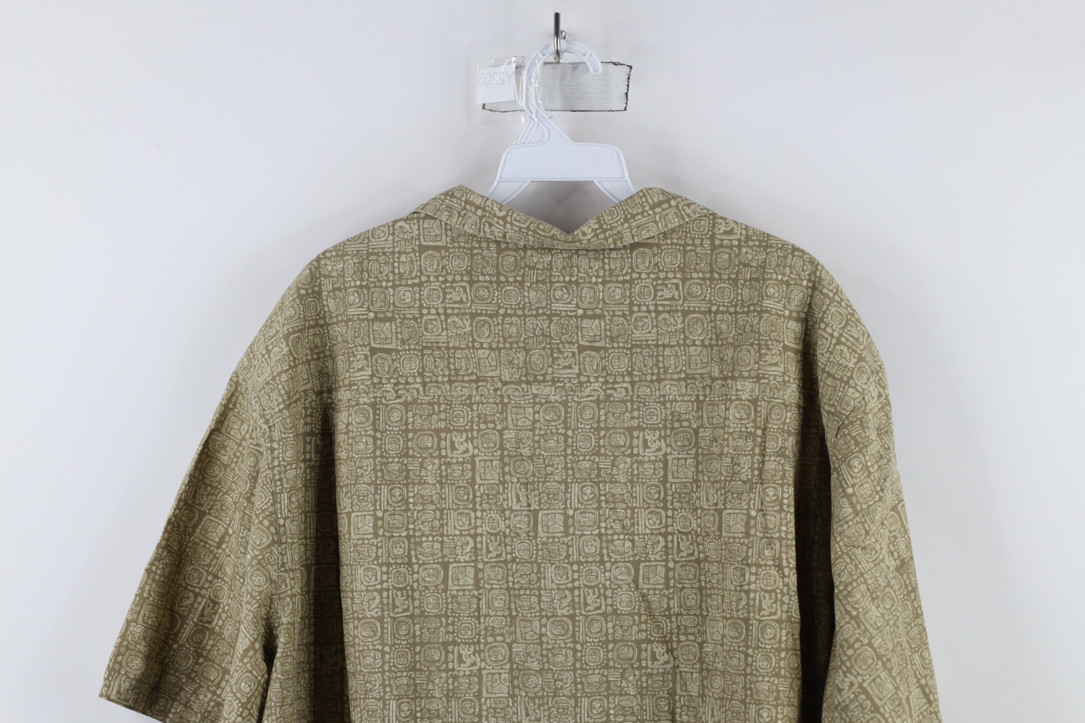 L.L. Bean × Vintage Vintage 90s LL Bean Geometric Looped Collar Button Shirt Size US XL / EU 56 / 4 - 10 Thumbnail