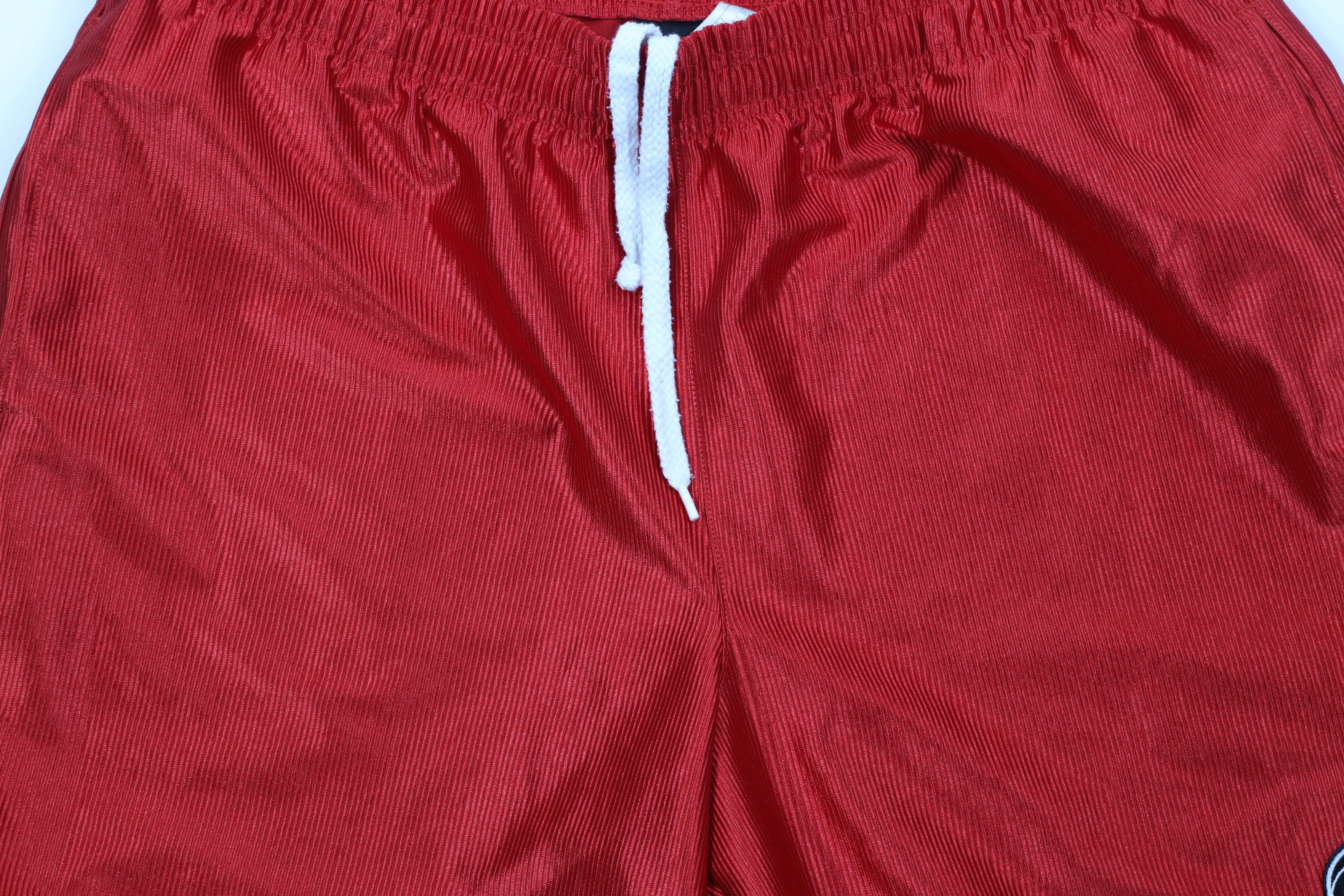 Nike × Vintage Vintage 90s Nike Swoosh Heavyweight Basketball Shorts Red Size US 34 / EU 50 - 3 Thumbnail
