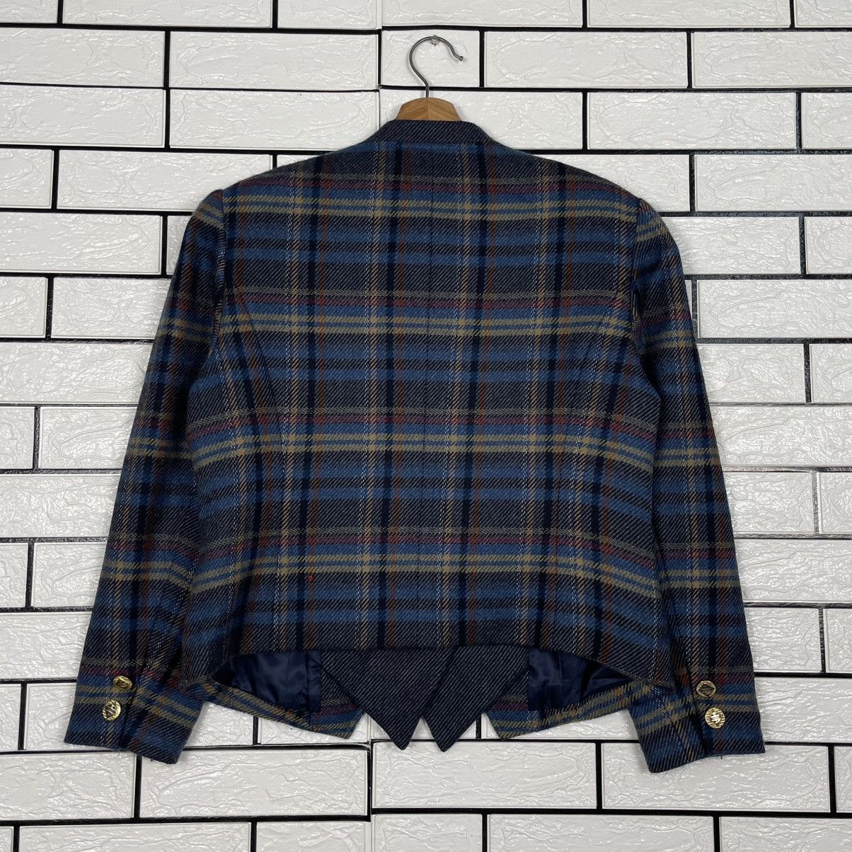 Hardy Amies Hardy Amies Boutique London Plaid Crop Jacket Size M / US 6-8 / IT 42-44 - 7 Thumbnail