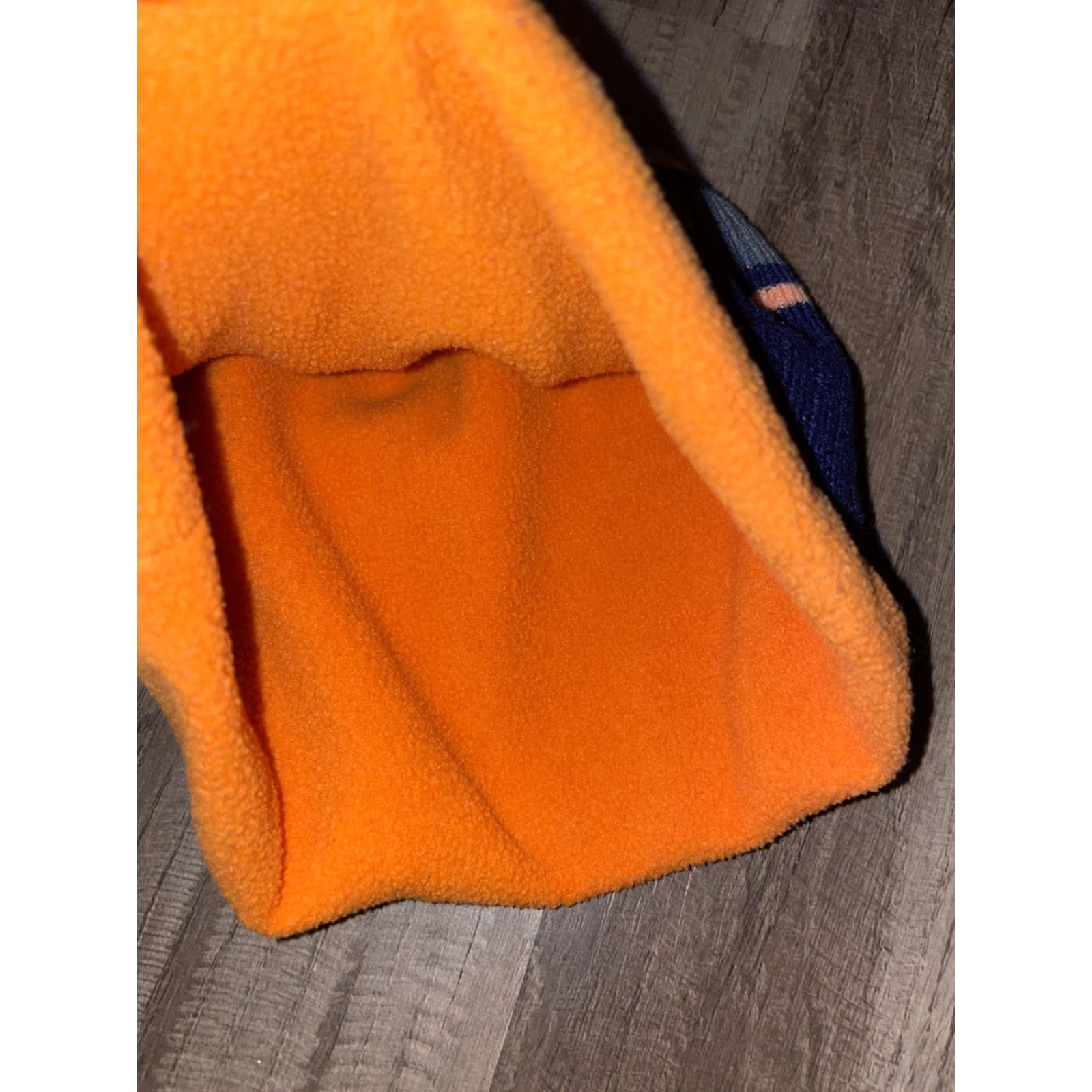 Vintage VINTAGE Y2k 90s Style Beanie Navy Blue And Orange Mens S Orange Navy Beanie 90s Mens Size ONE SIZE - 3 Thumbnail