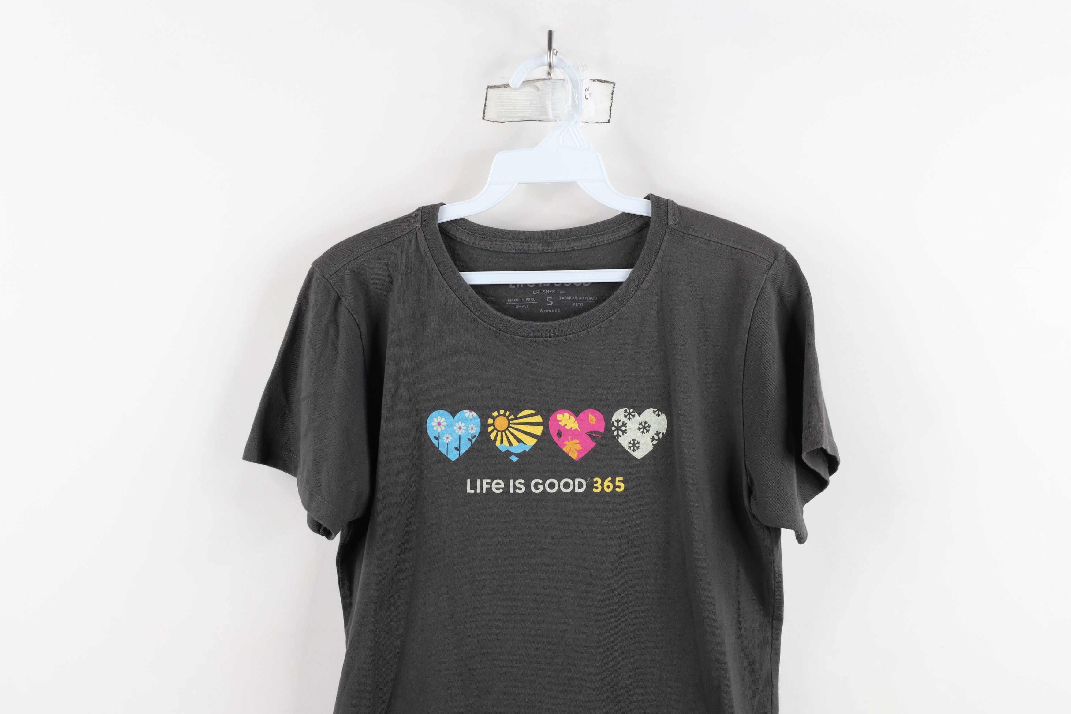 Life is Good × Vintage Life Is Good Spell Out Seasons Heart Short Sleeve T-Shirt Size S / US 4 / IT 40 - 2 Thumbnail