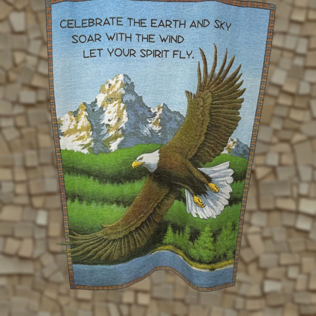 Vintage VINTAGE Maggie’s Organic Cotton Eagle Nature Earth T-Shirt XL White Graphic Print 90s Unisex Size US XL / EU 56 / 4 - 1 Thumbnail