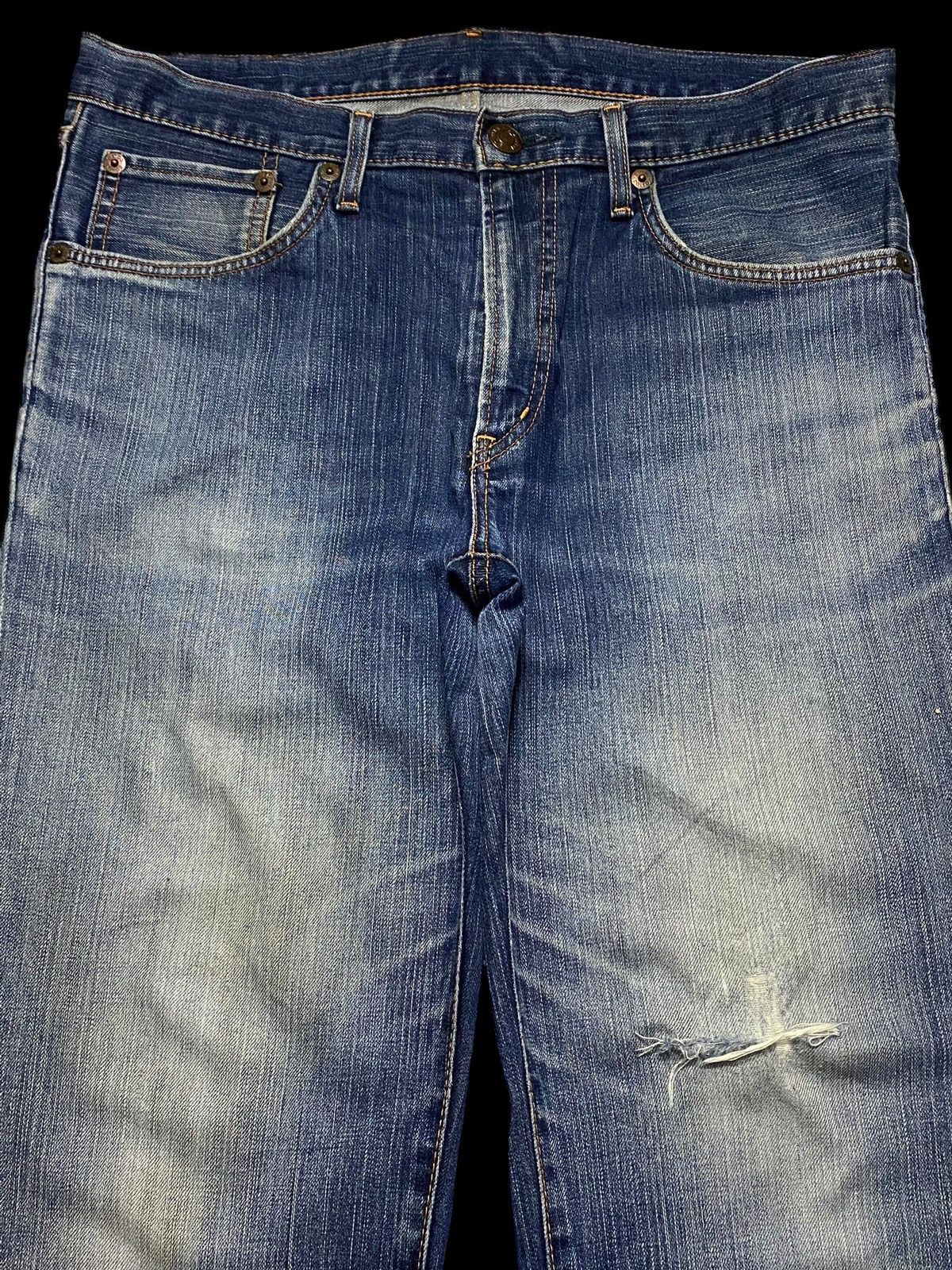 Edwin Vintage Japan Edwin Blue Wash Distressed Slim Jeans Size US 36 / EU 52 - 4 Thumbnail