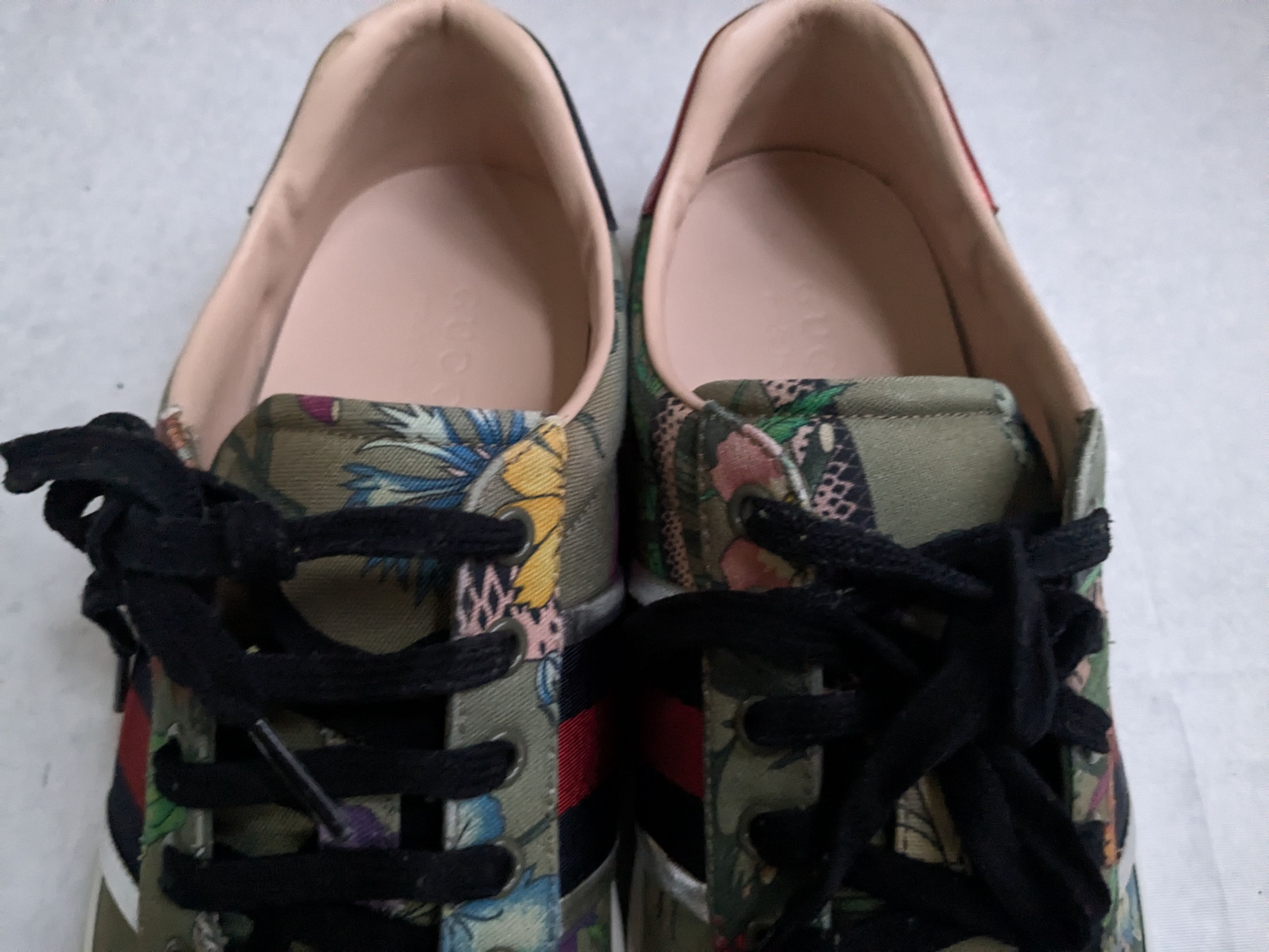 Gucci Gucci Ace Sneakers Green Floral Snake 8.5 Low Tops Size US 8.5 / EU 41-42 - 5 Thumbnail
