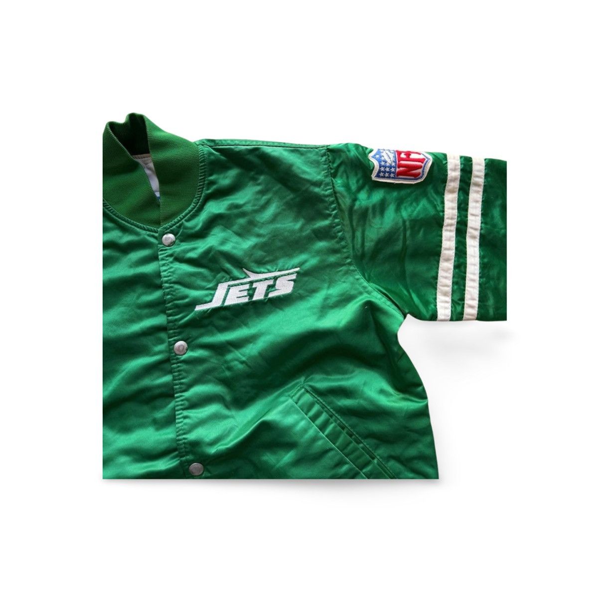 Starter Vintage NY Jets Satin Starter Bomber Jacket Size US S / EU 44-46 / 1 - 3 Thumbnail