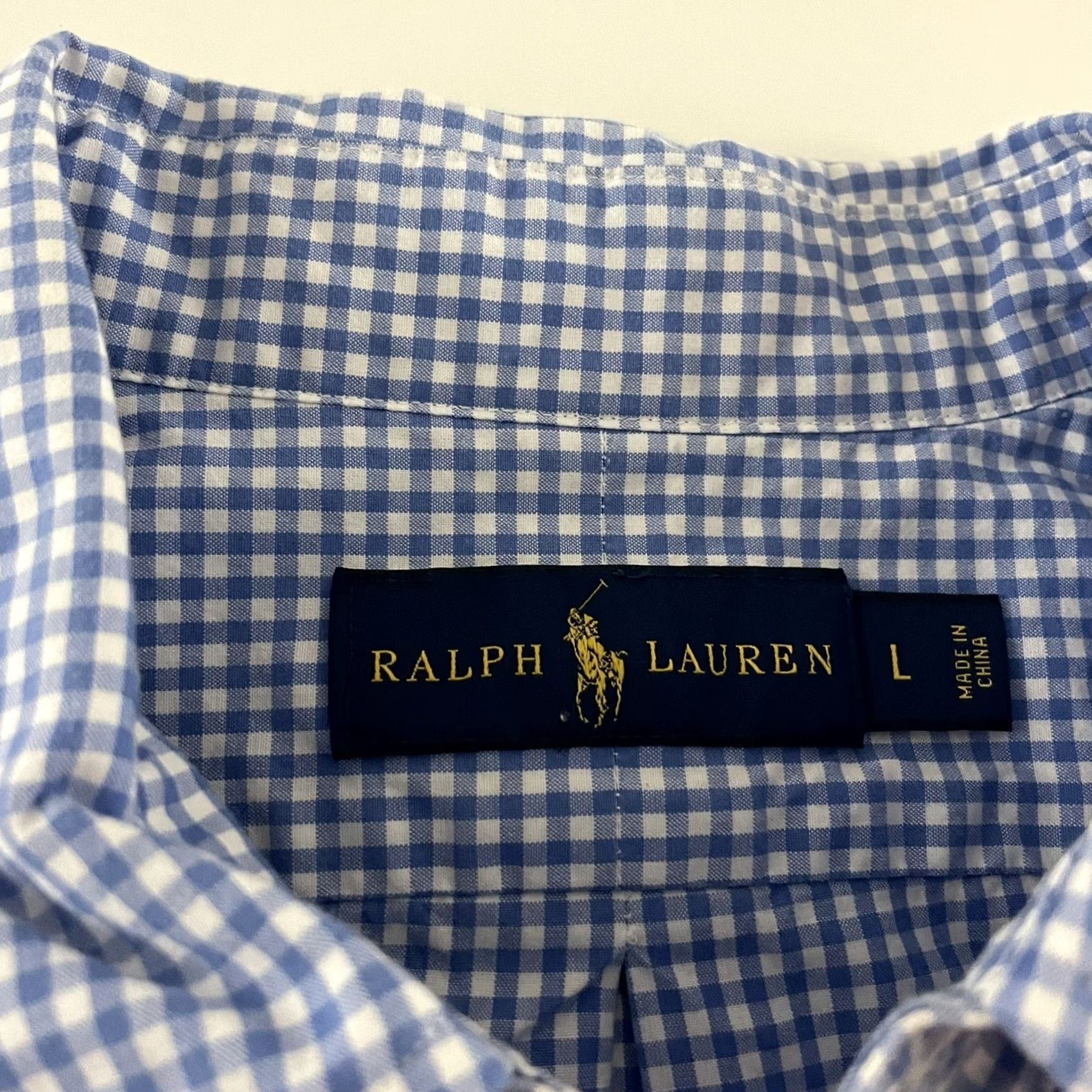 Polo Ralph Lauren Polo Ralph Lauren Shirt Mens L Plaid Long Sleeve Button Front Men Blue White Size US L / EU 52-54 / 3 - 4 Thumbnail