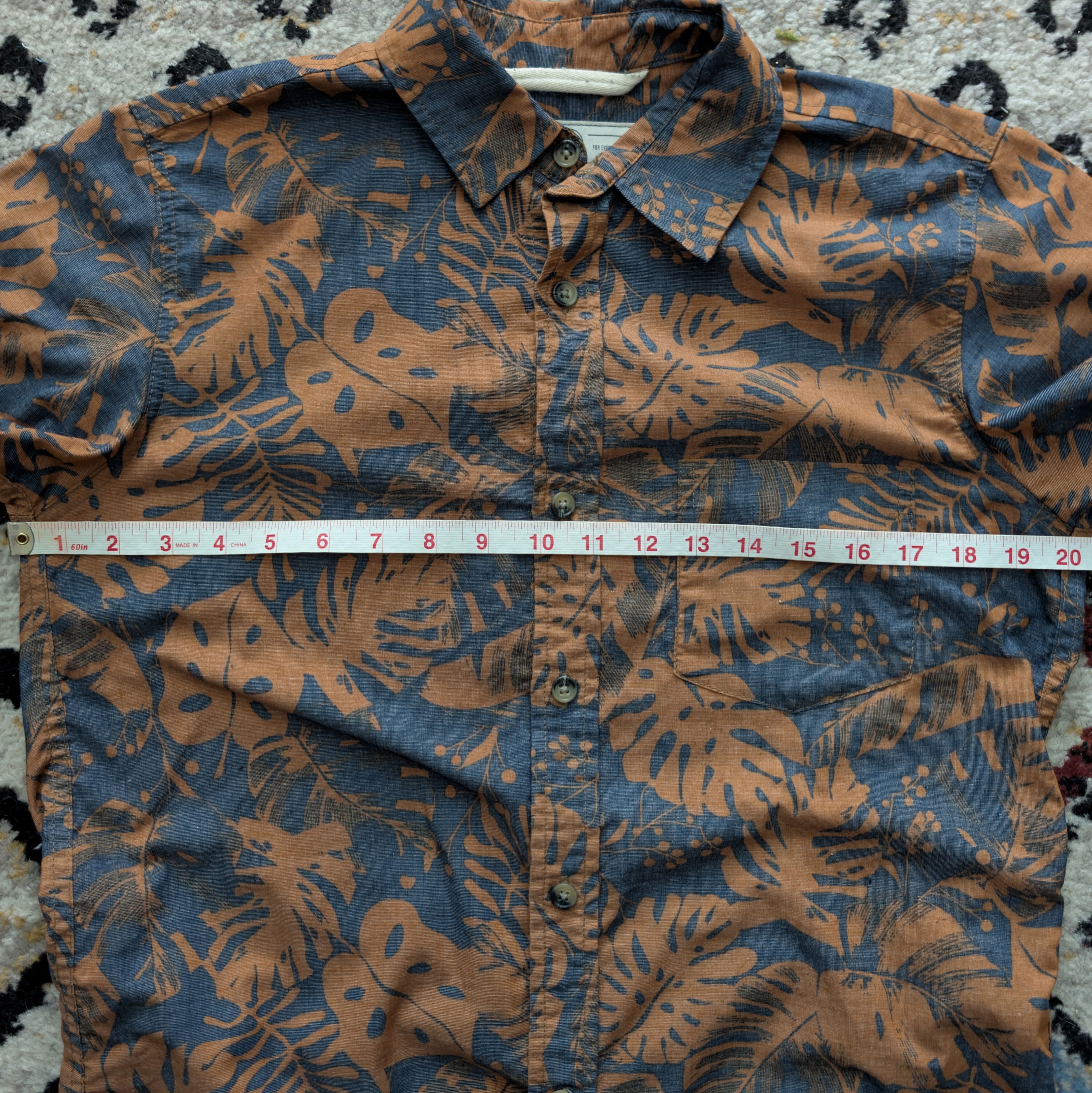 Rogue Territory Oxford Terra Cotta Monstera Floral Short Sleeve Shirt Size US S / EU 44-46 / 1 - 4 Thumbnail