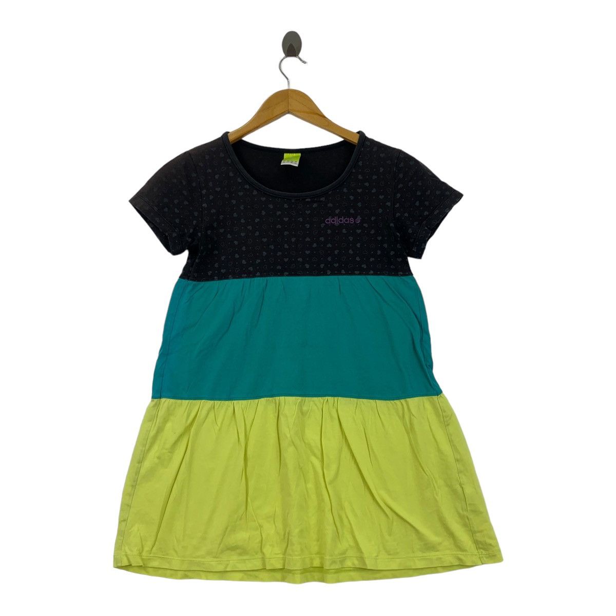 Adidas ADIDAS NEO LABEL Love Logo Patchwork Blouse Tee Shirt Size S / US 4 / IT 40 - 1 Thumbnail