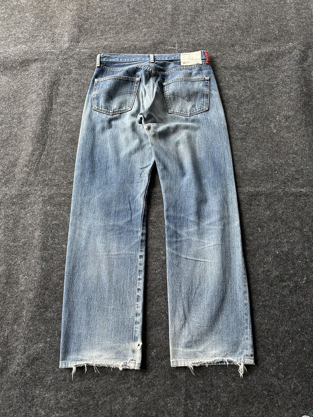 Levi's Vintage Levis 510 Red Loop Faded Washed Distressed D439 Size US 30 / EU 46 - 3 Thumbnail