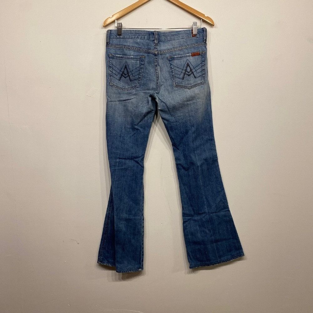 7 For All Mankind 7 For All Mankind Low Rose Flare Embellished Pocket Jeans 28 Size 27" / US 4 / IT 40 - 5 Thumbnail