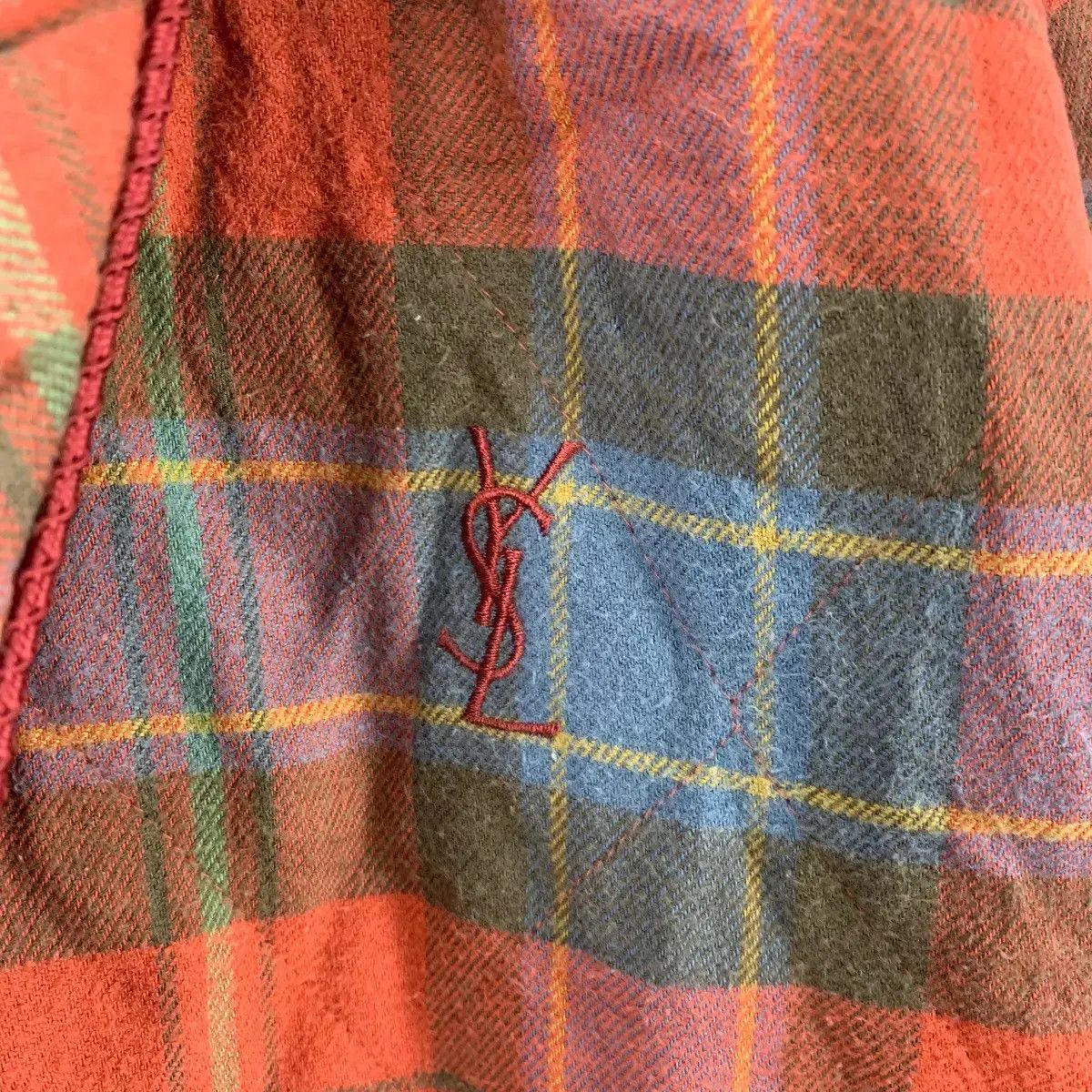 Yves Saint Laurent Vintage YSL YVES SAINT LAURENT PARIS Tartan Oversized Size S / US 4 / IT 40 - 9 Thumbnail