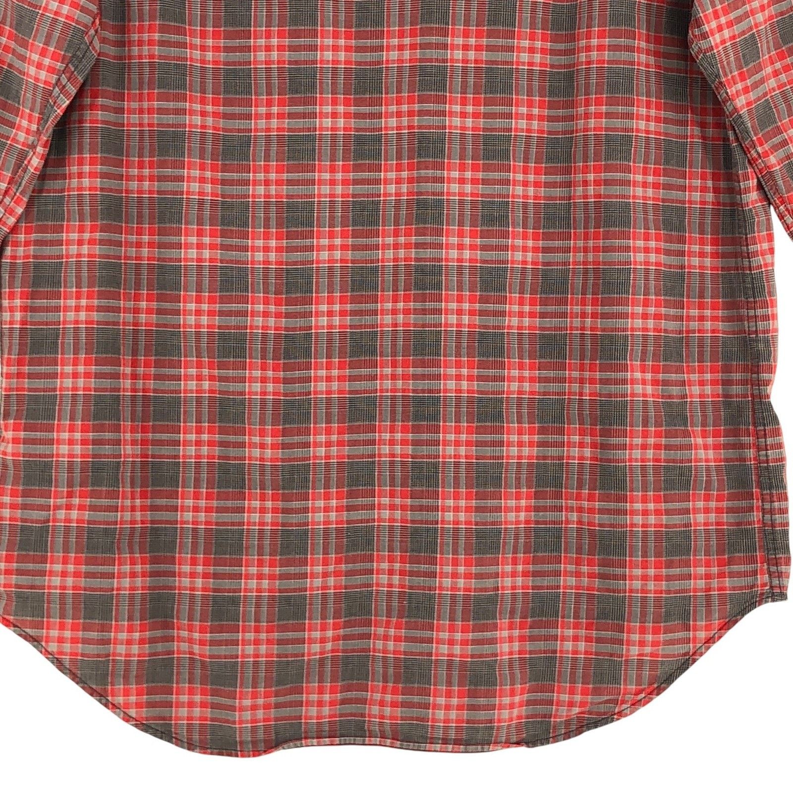 Billy Reid Billy Reid Shirt S Red Gray Plaid Long Sleeve Button Up Size US S / EU 44-46 / 1 - 10 Thumbnail