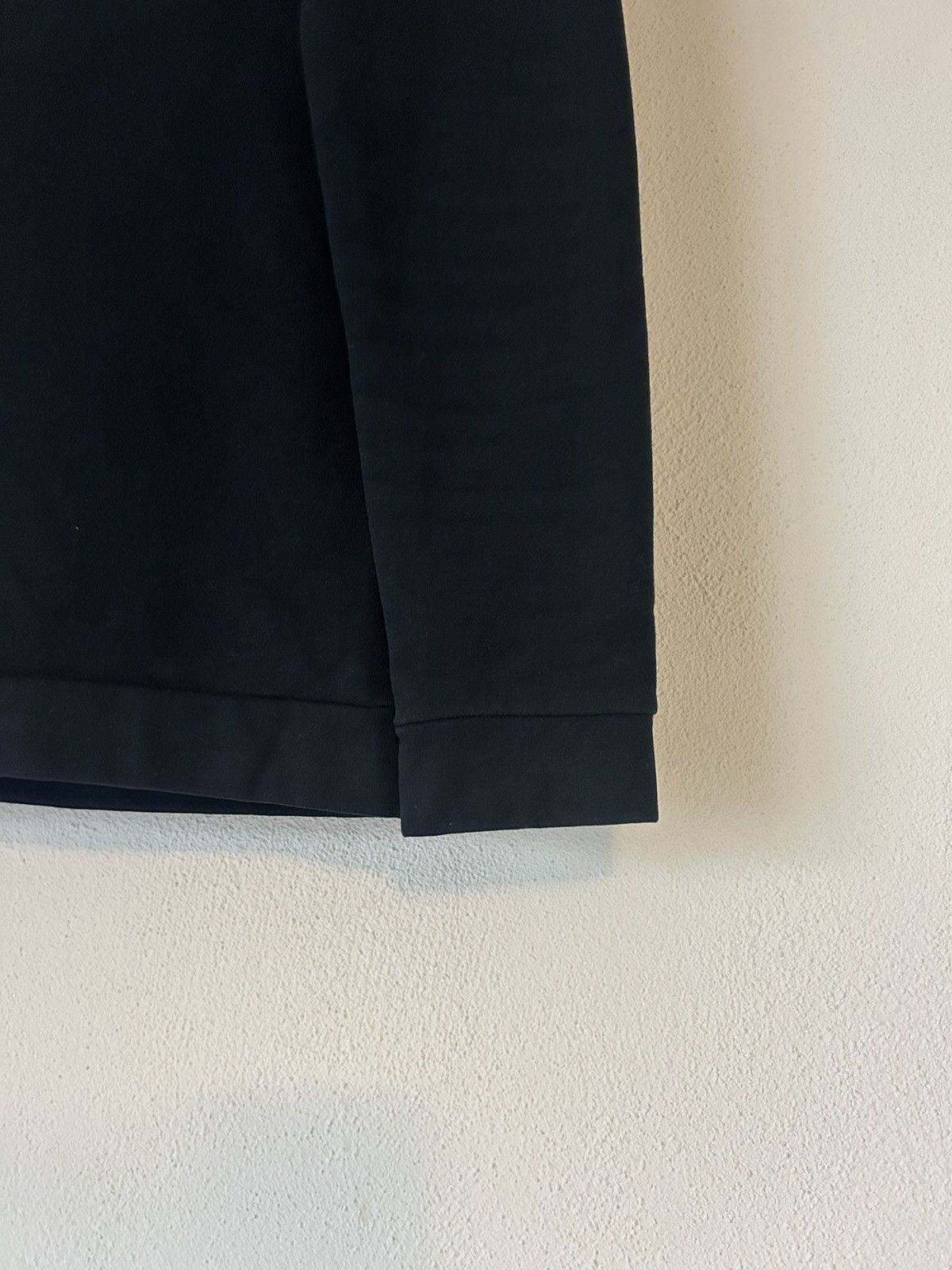 Prada Prada Leather-Trimmed Black Sweatshirt - Size S Size S / US 4 / IT 40 - 6 Thumbnail