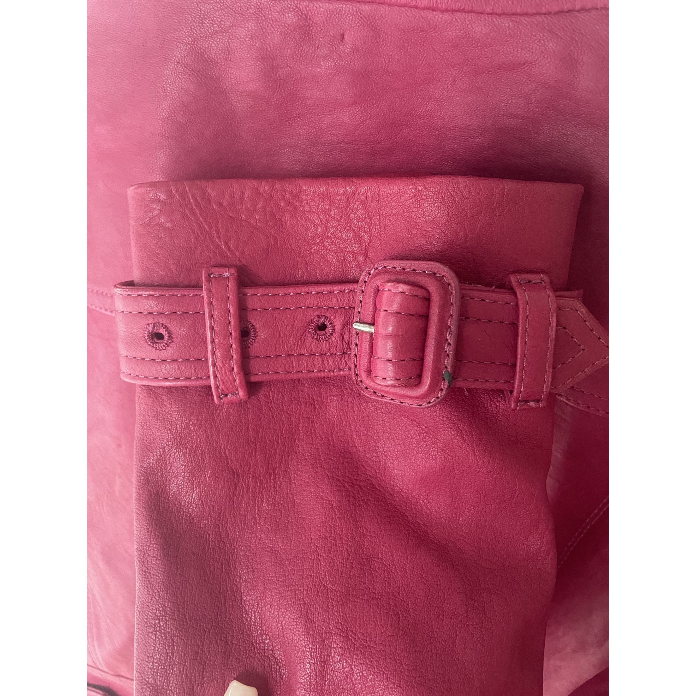 Burberry Burberry London Womens Cropped Pink Leather Double-Breasted Size M / US 6-8 / IT 42-44 - 5 Thumbnail