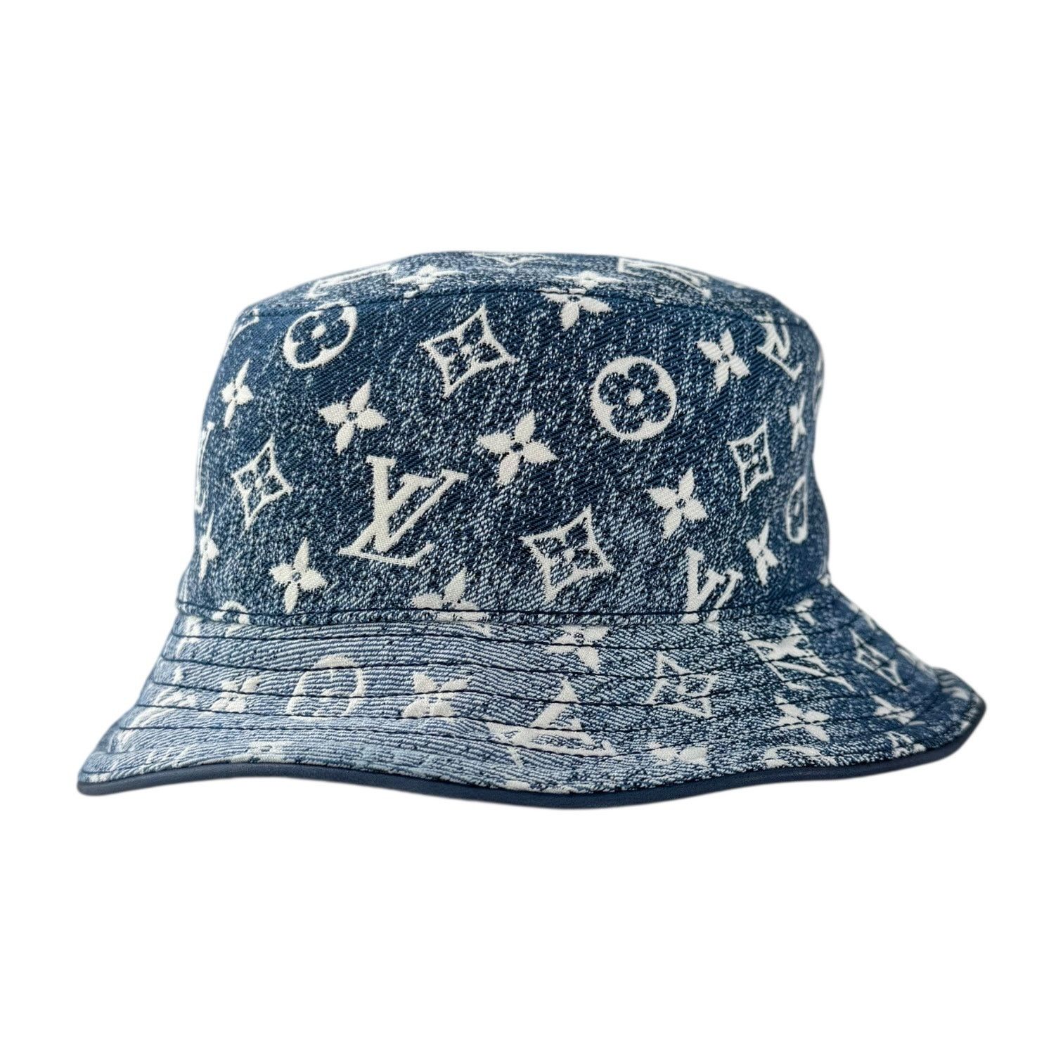 Louis Vuitton Louis Vuitton Monogram Washed Out Denim Bucket Hat Size ONE SIZE - 4 Thumbnail