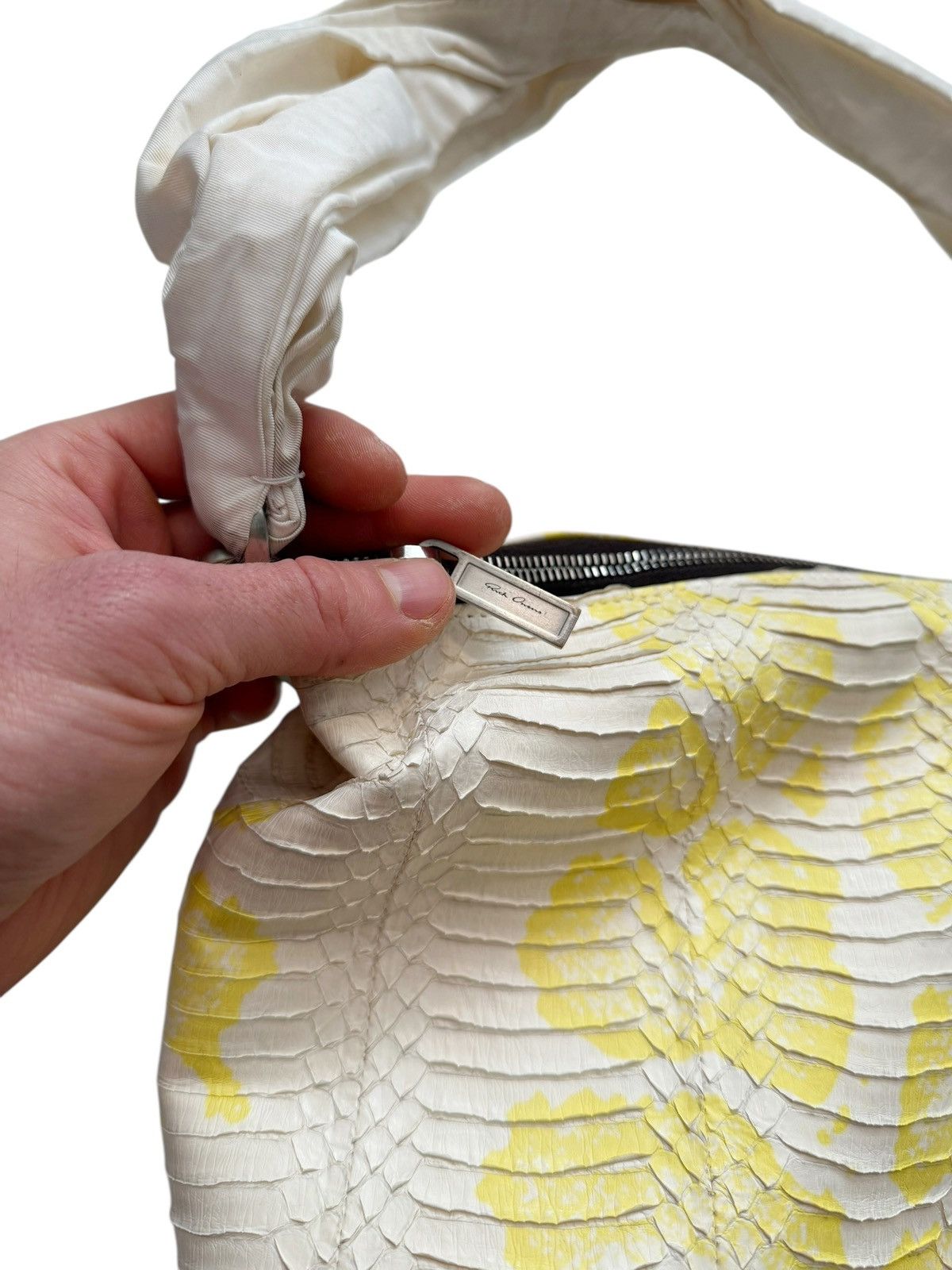 Rick Owens Performa Yellow Acid Python Snakeskin Bag Size ONE SIZE - 11 Thumbnail