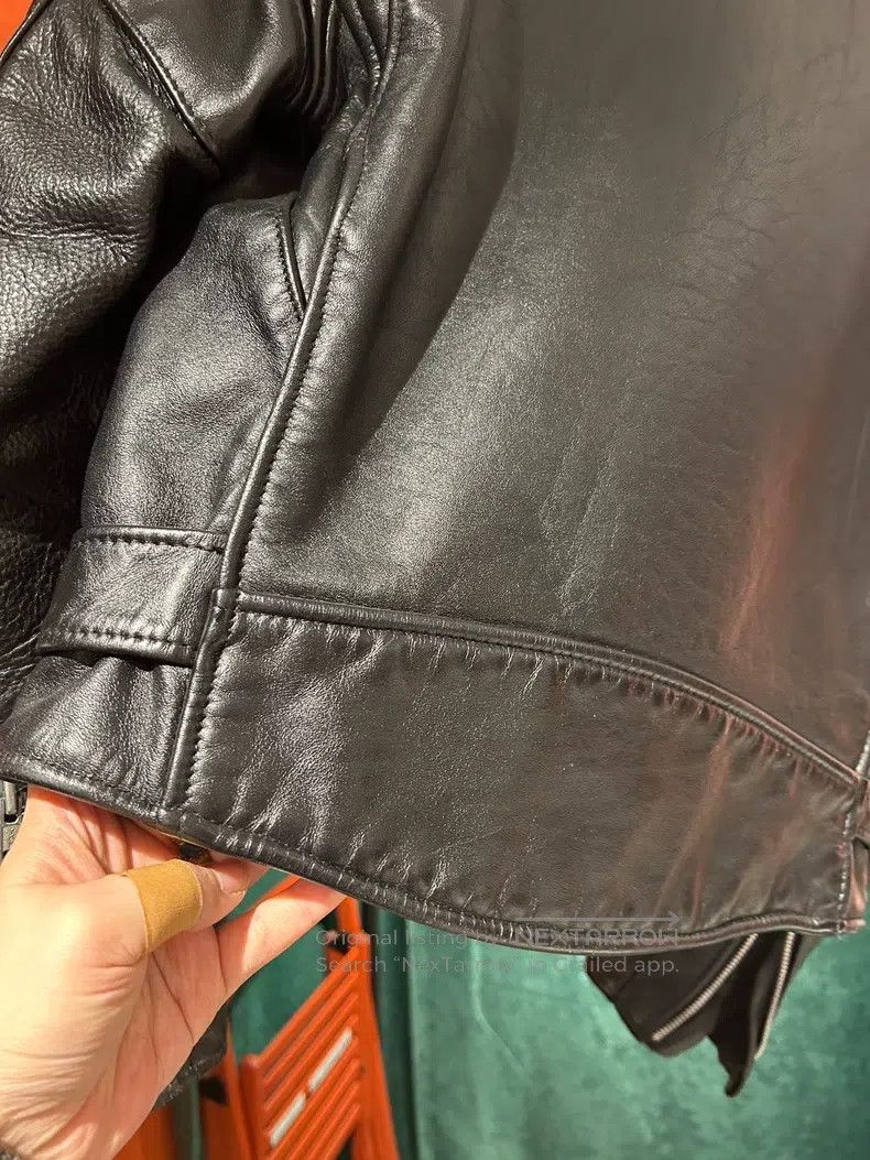 Schott Schott Pre-Owned Leather Jacket 618 Diagonal Zipper Rider Size US XS / EU 42 / 0 - 9 Thumbnail
