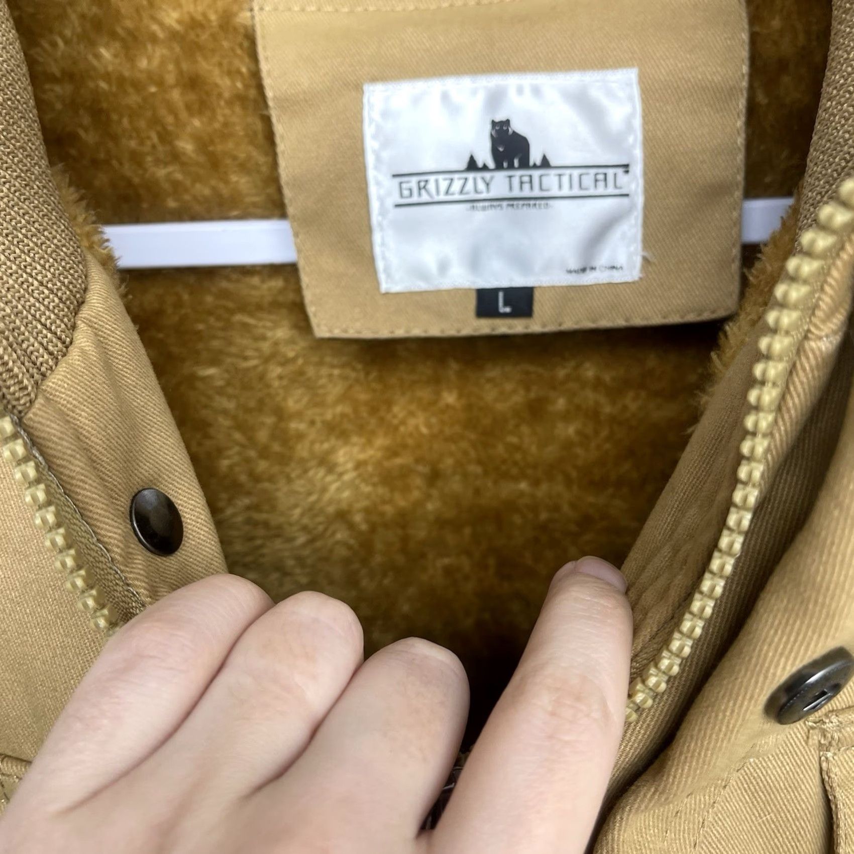 Vintage Grizzly Tactical Chore Coat Mens Large Brown Full Zip Lined Heavy Duty Jacket Size US L / EU 52-54 / 3 - 7 Thumbnail