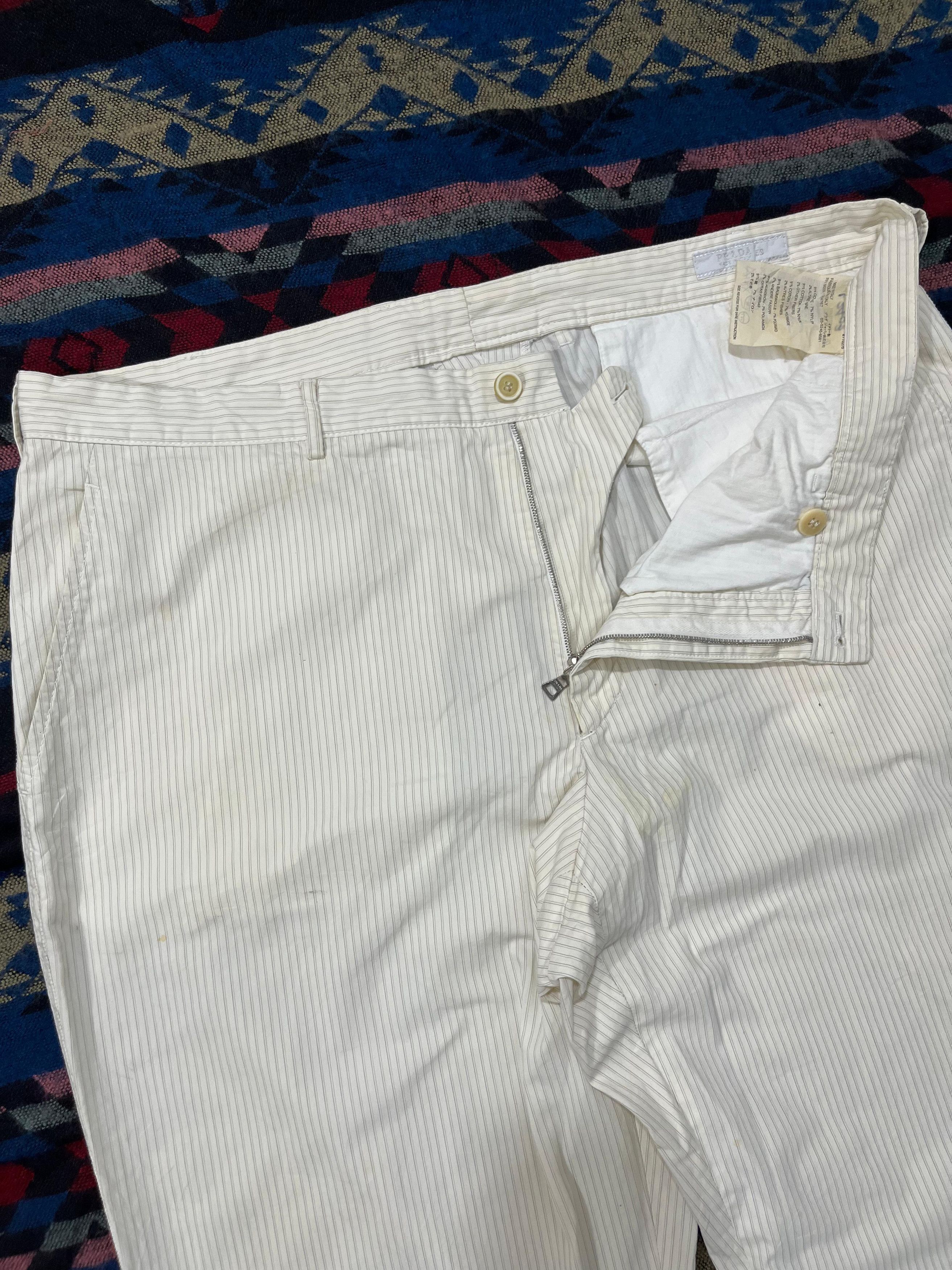 Prada Vintage Prada Cotton Stripe Pants Size US 38 / EU 54 - 5 Thumbnail