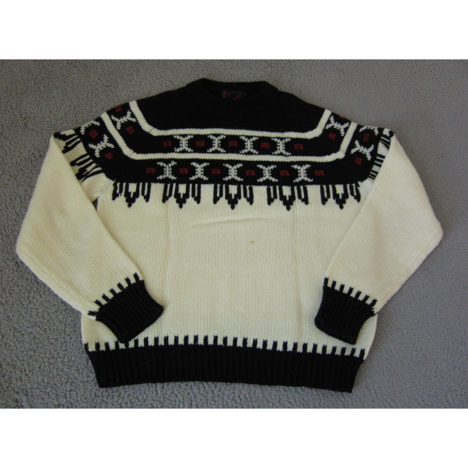 Black Diamond VINTAGE Sigallo Sweater Mens S White Diamond Knit 60s 70s Argyle Pullover Knit Shirt Mens Size US S / EU 44-46 / 1 - 2 Thumbnail