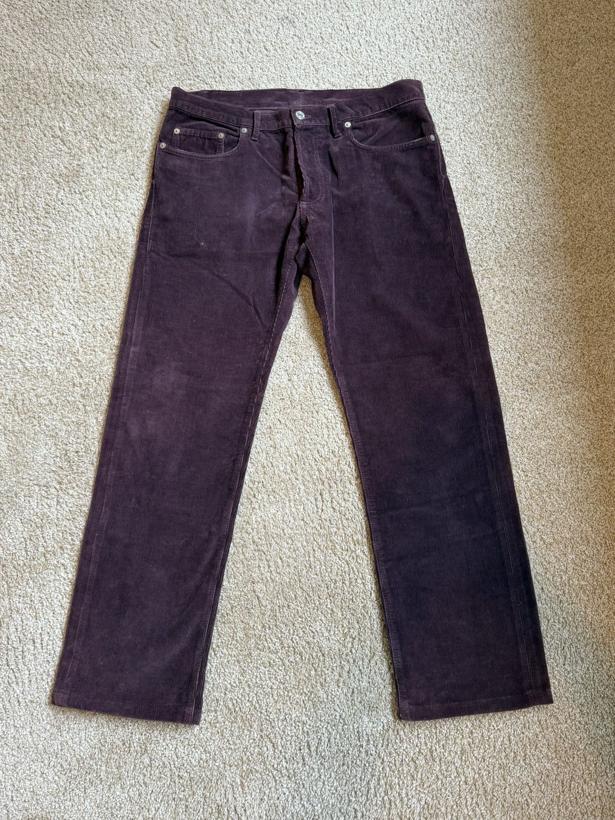 Dior Dior Homme MII Purple Corduroy Jeans Size US 33 - 1 Thumbnail