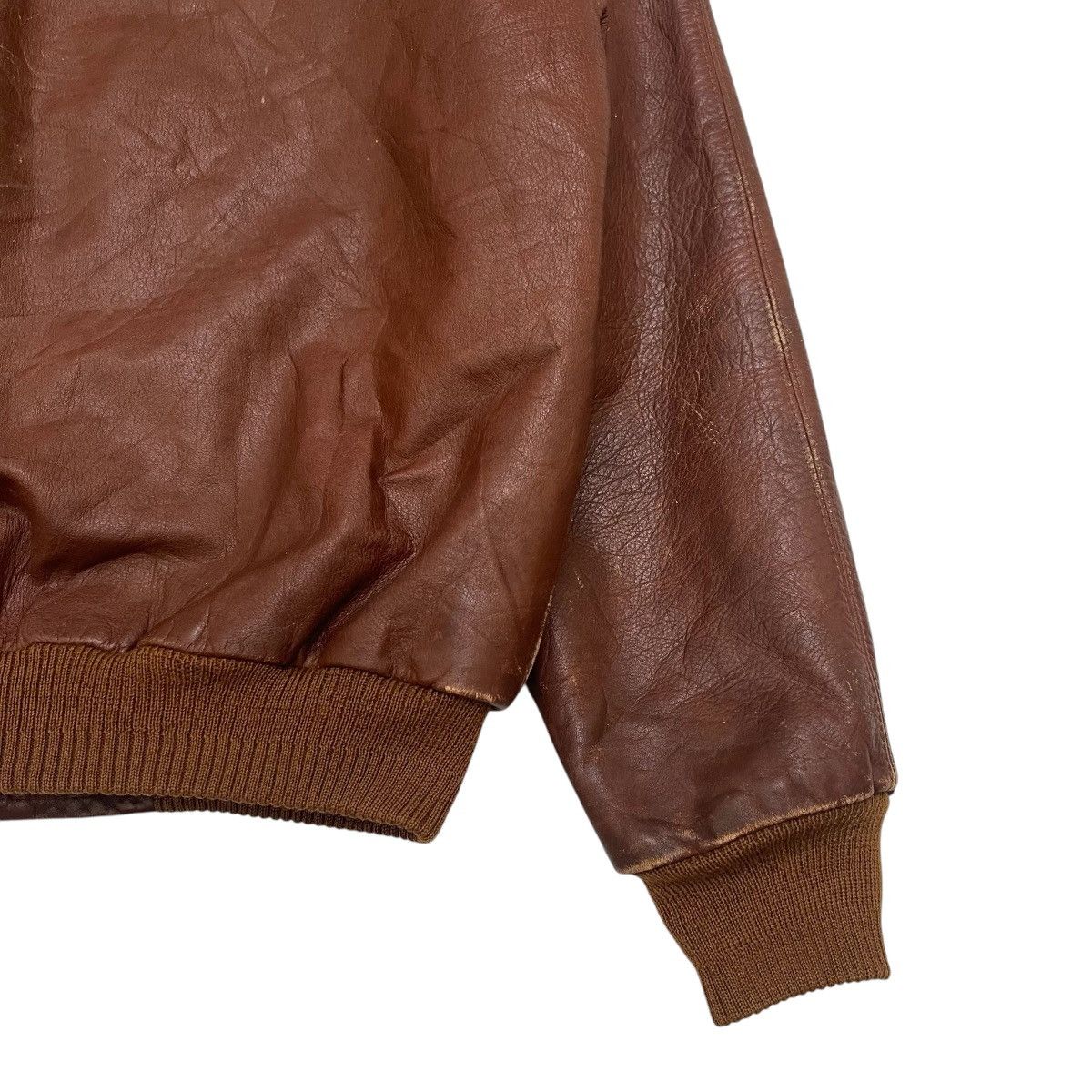 Genuine Leather Vintage Free Time Leather Bomber Jacket Size US S / EU 44-46 / 1 - 13 Thumbnail