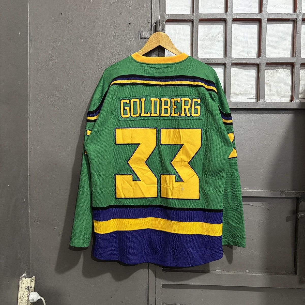 Japanese Brand GOLDBERG From The Mighty Ducks Movie Jersey Hockey Jersey Size US XL / EU 56 / 4 - 2 Thumbnail