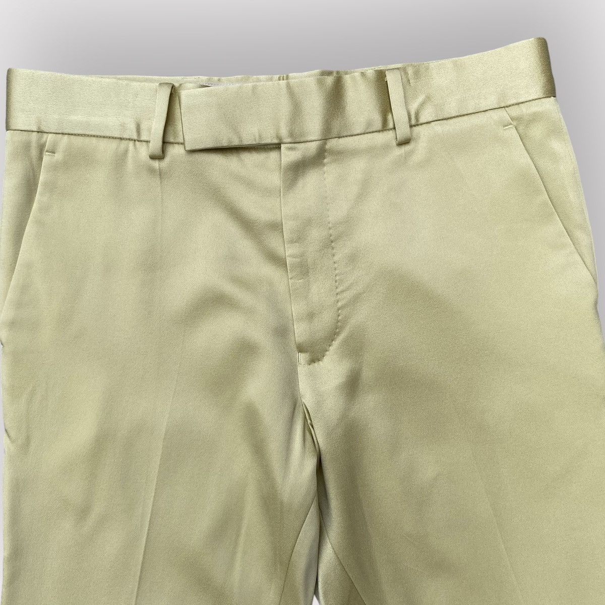 Haider Ackermann Haider Ackermann Shiny Yellow Cropped Pants Size US 34 / EU 50 - 2 Thumbnail