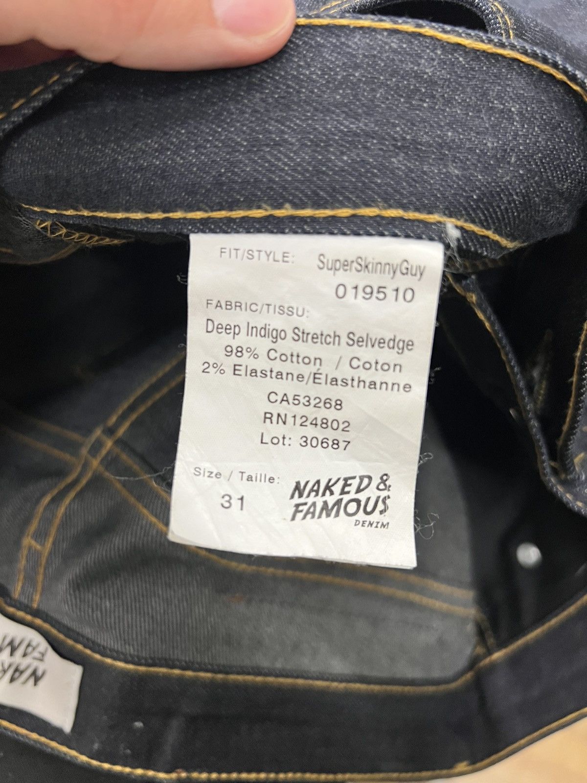 Naked & Famous Naked and famous raw denim size 31 waist Size US 31 - 7 Thumbnail