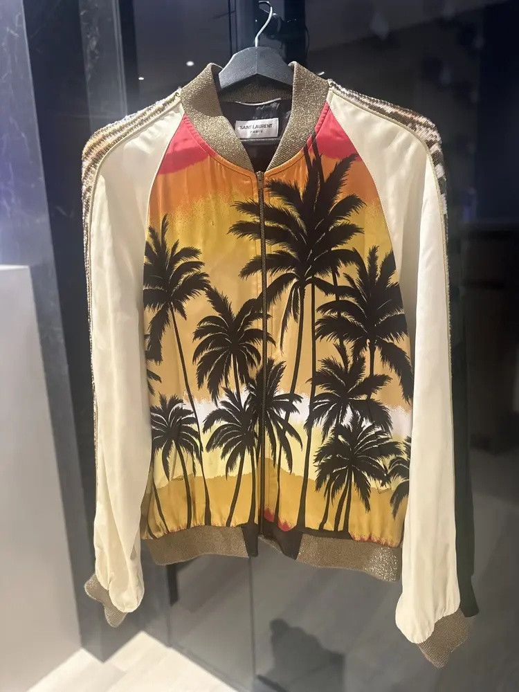 Saint Laurent Paris Saint Laurent Paris SS16 Runway Sequin Palm Tree ...