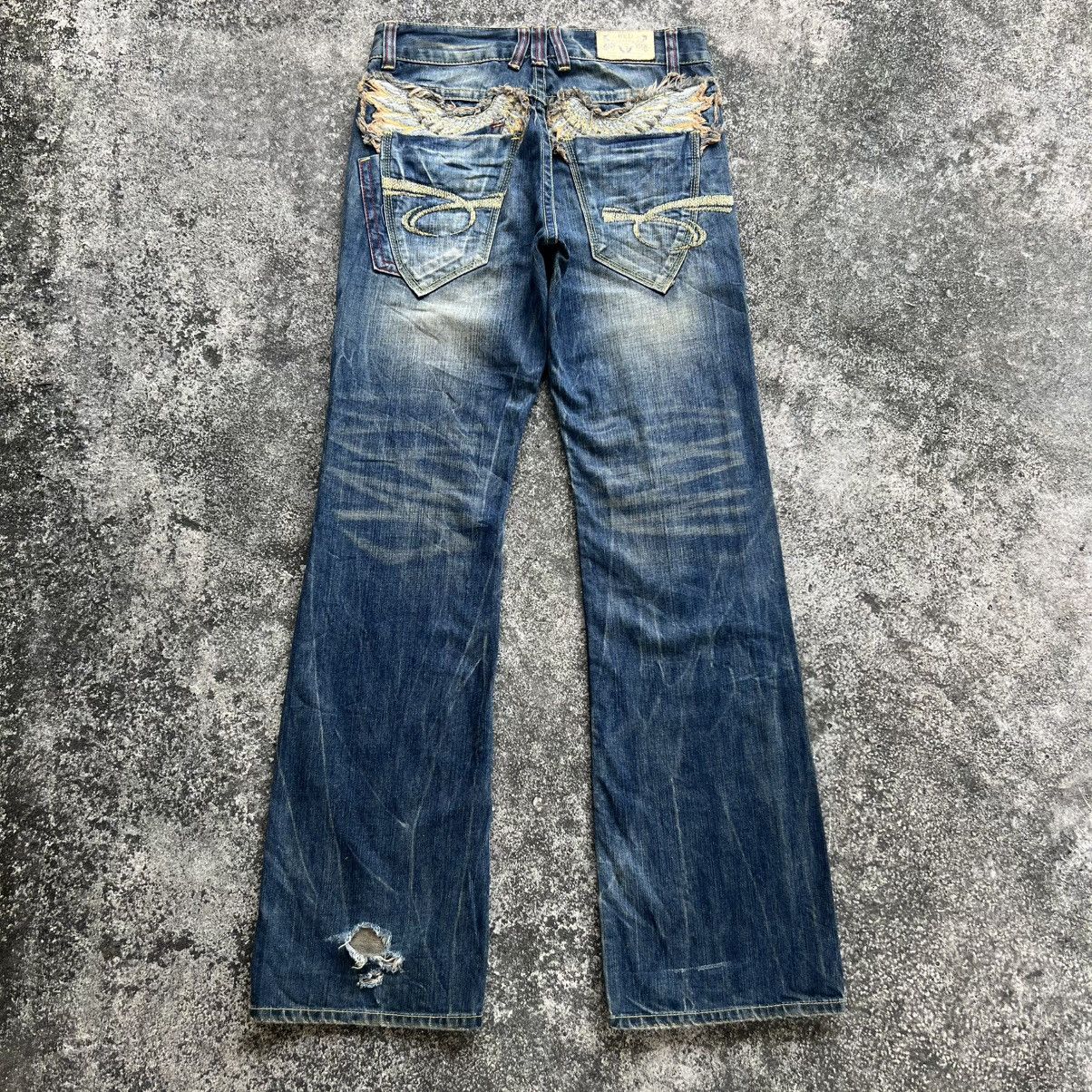 Japanese Brand “RED PEPPER” DISTRESS/FADED BLUE JEANS Size US 30 / EU 46 - 1 Thumbnail